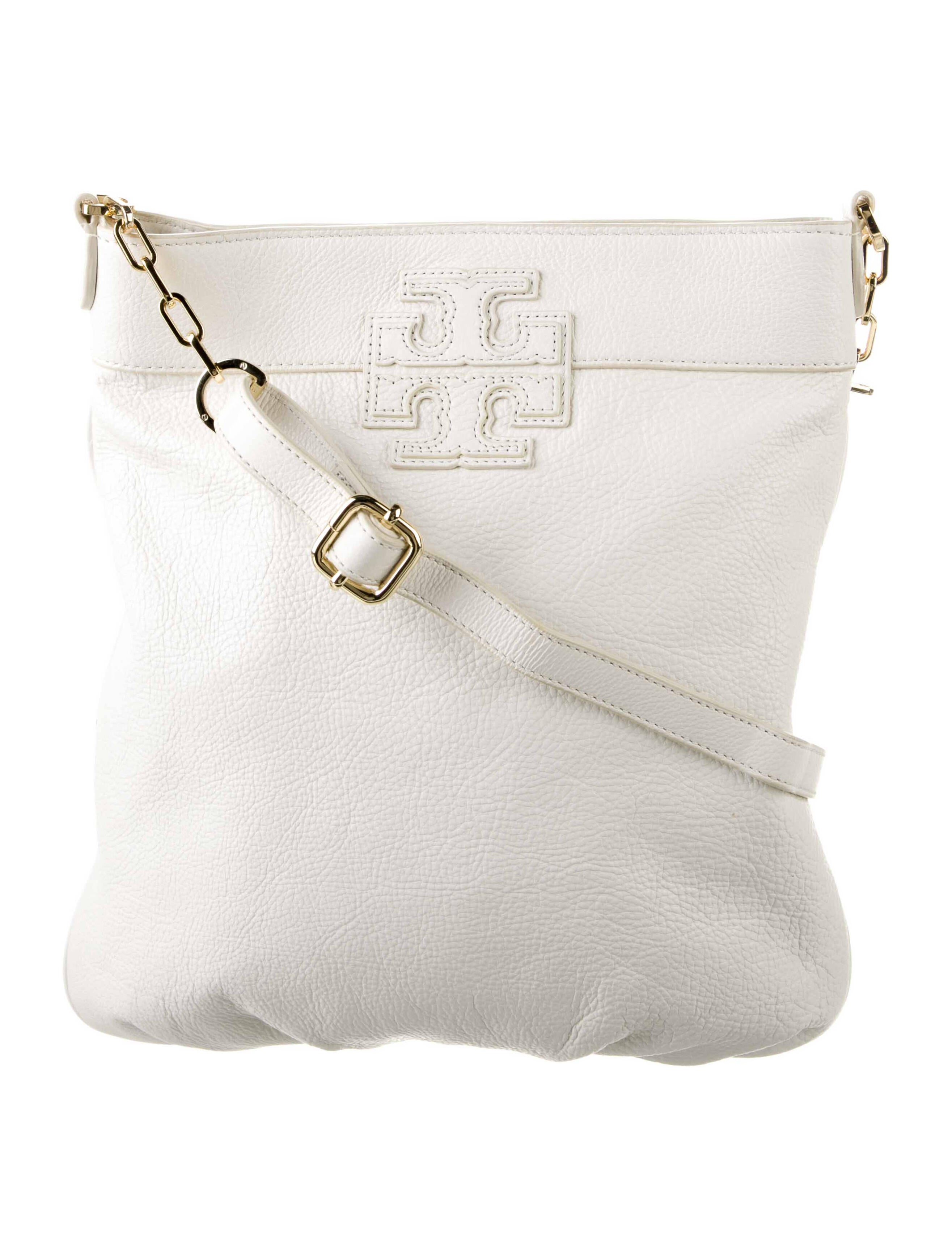 Tory Burch Leather Messenger Bag White Crossbody Bags, Handbags