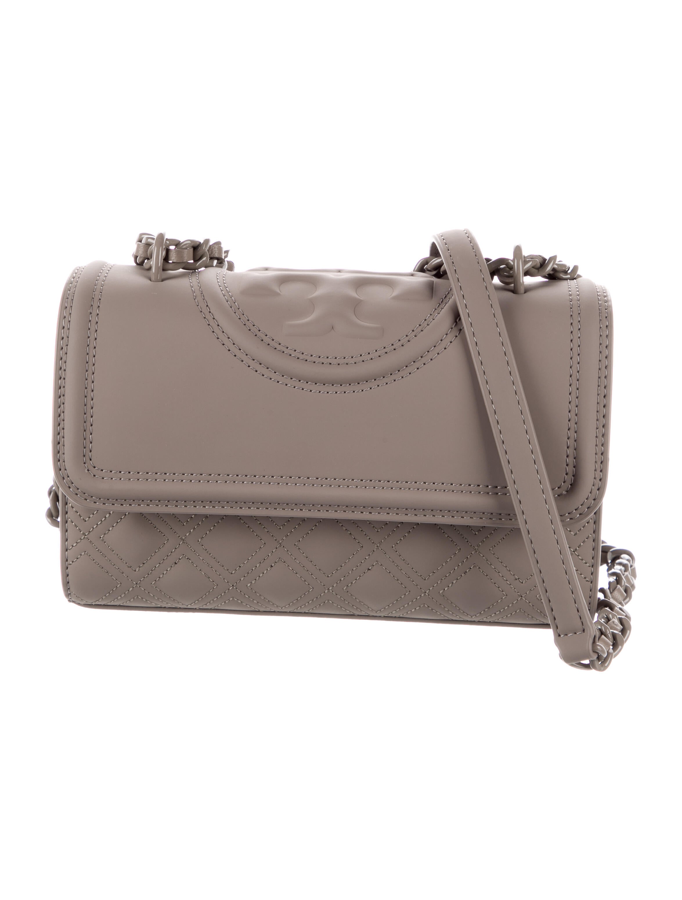 Tory Burch Leather ChainLink Crossbody Bag w/ Tags Grey Crossbody Bags, Handbags WTO527101