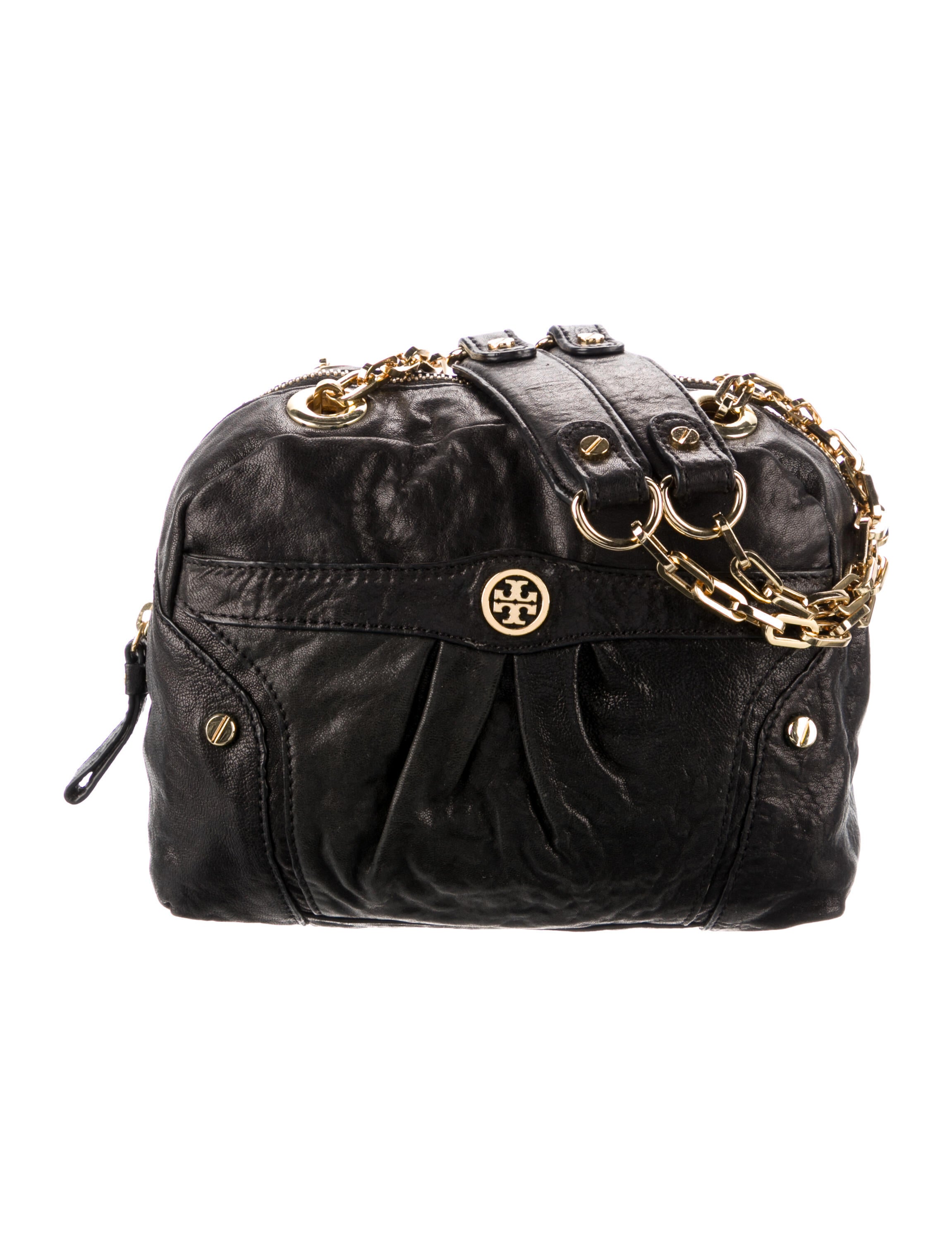 Tory Burch Leather Shoulder Bag Black Shoulder Bags, Handbags