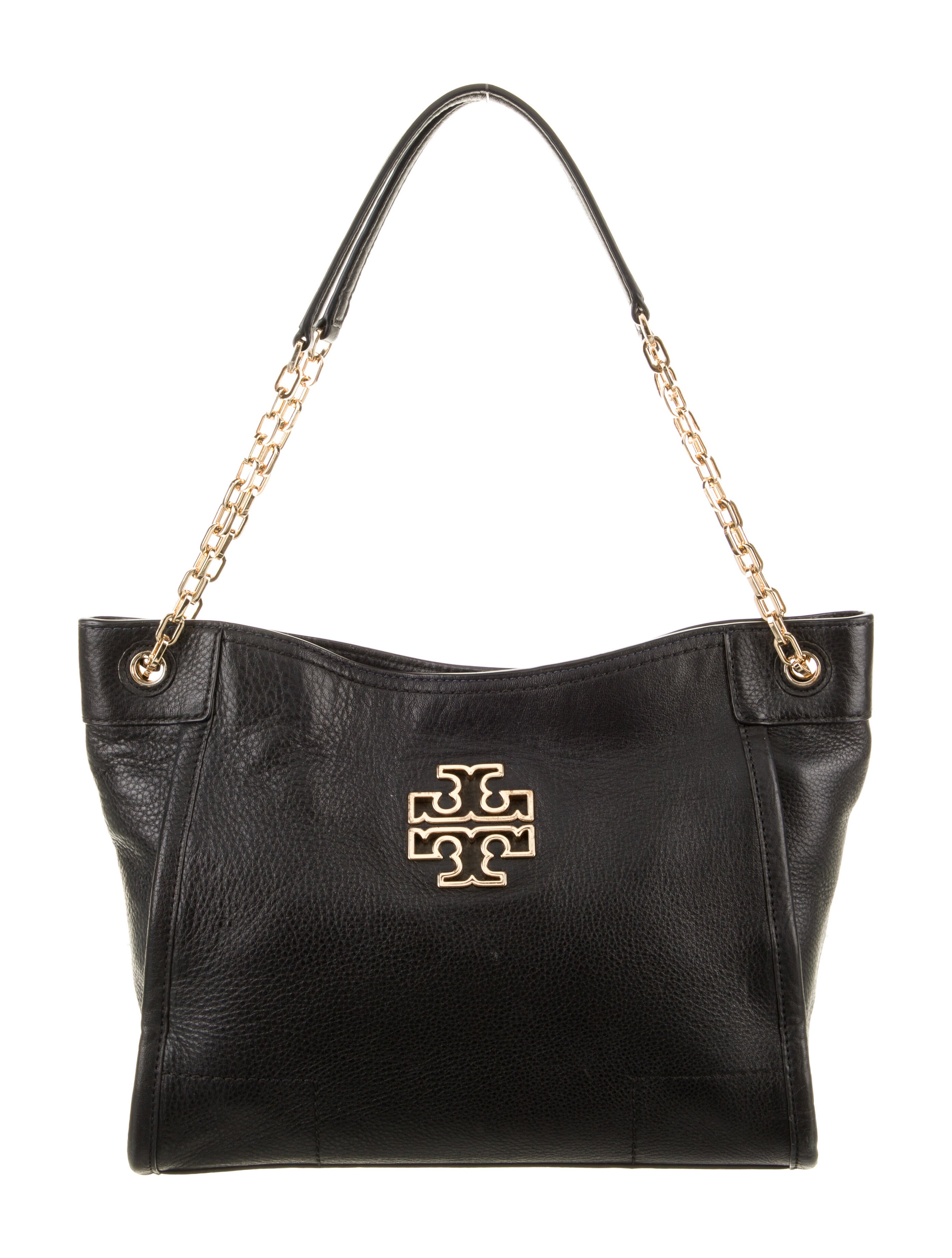 Tory Burch ChainLink Leather Shoulder Bag Black Shoulder Bags