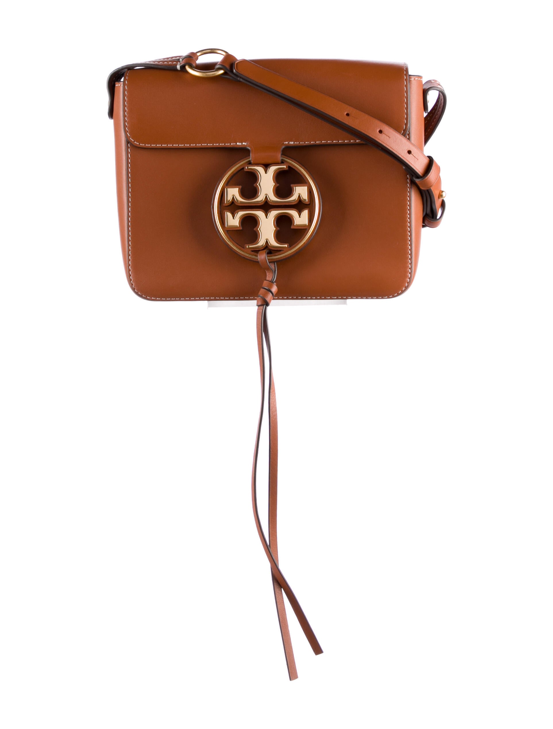 Tory Burch Solid Leather Crossbody Bag Brown Crossbody Bags, Handbags
