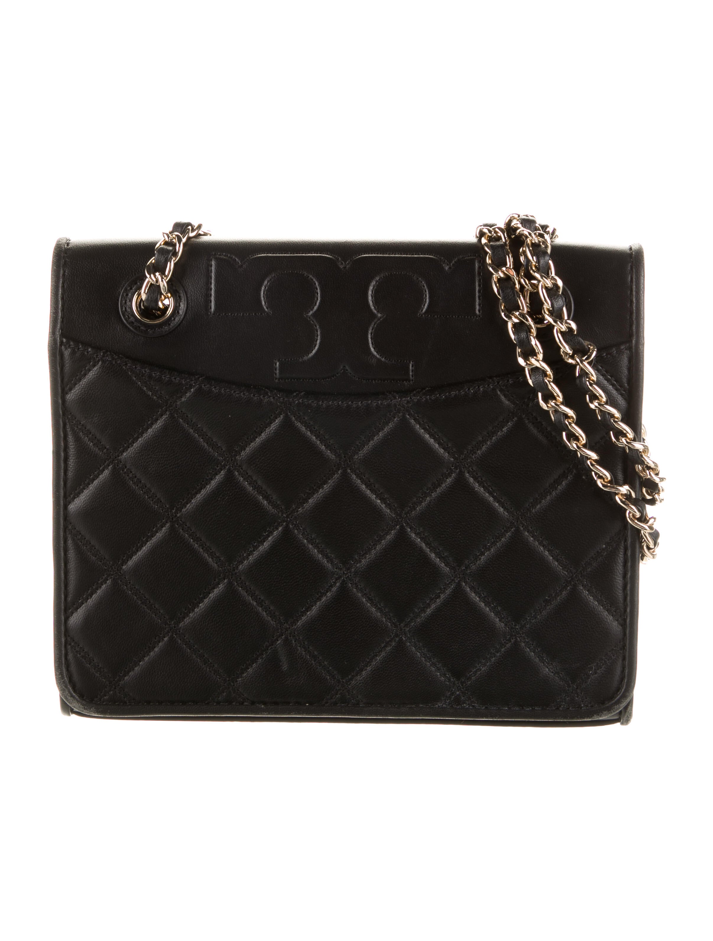 Tory Burch Quilted Leather Shoulder Bag Black Shoulder Bags, Handbags