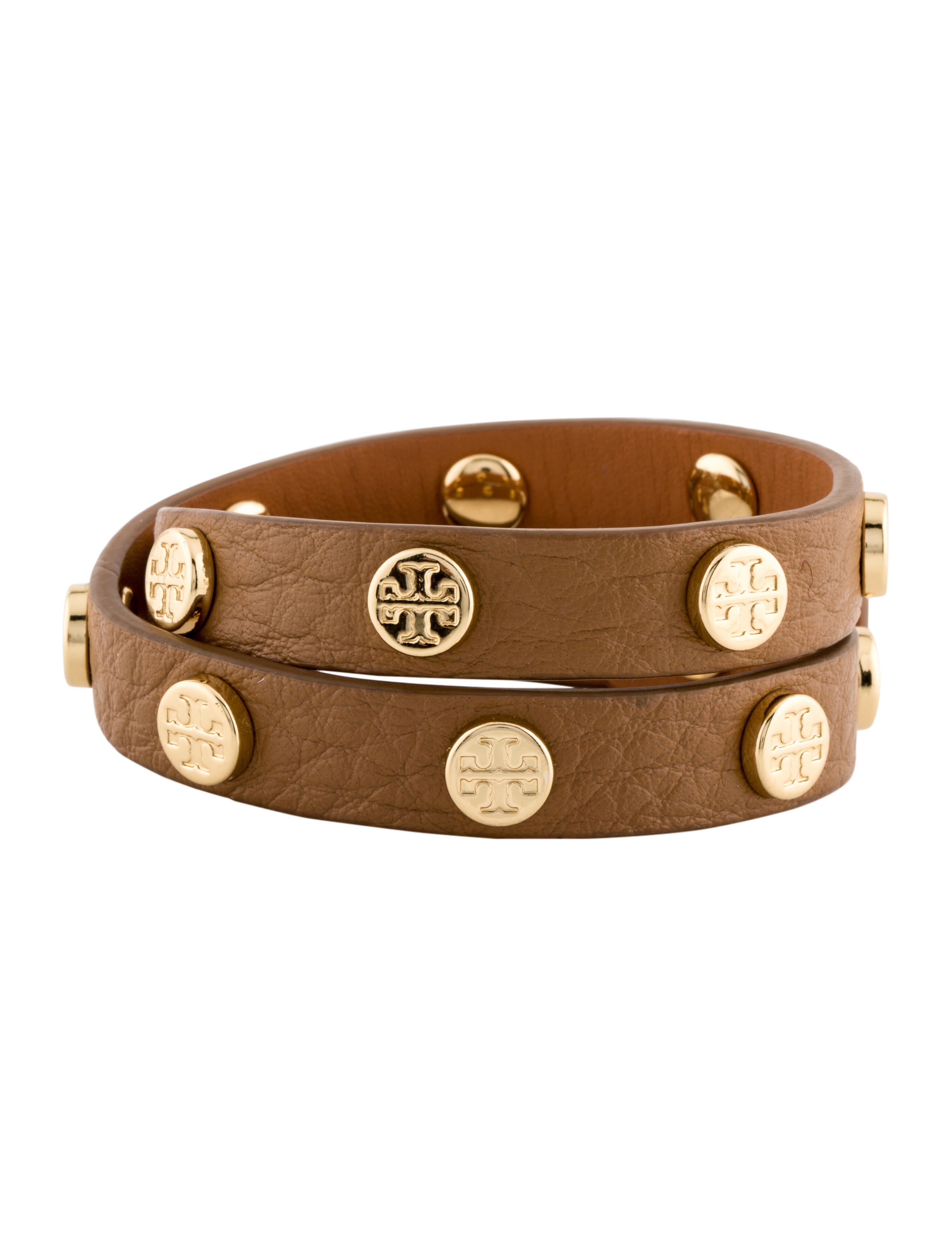 Tory Burch Leather Double Wrap Bracelet Wrap, Bracelets WTO177658