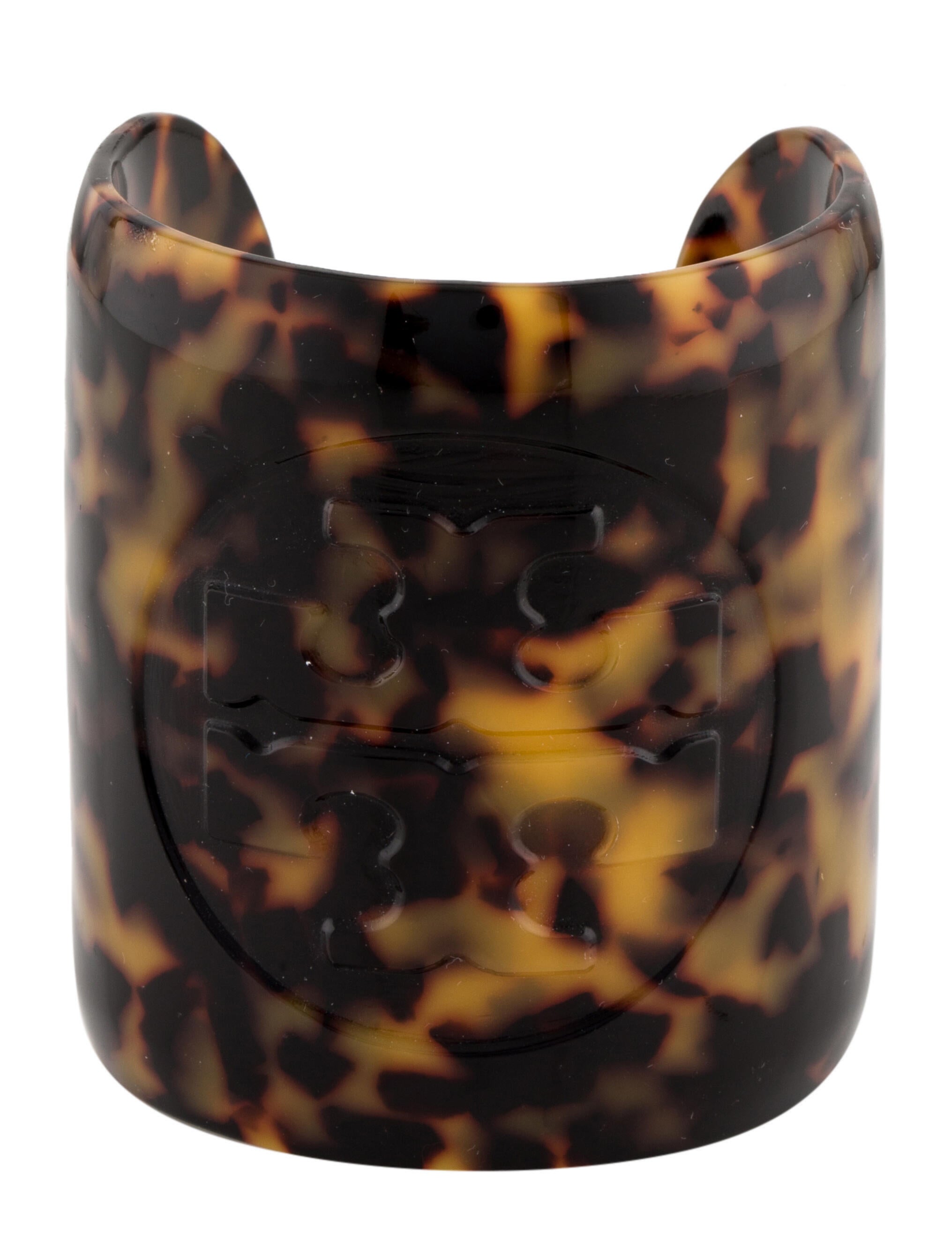 Tory Burch Resin Tortoise Cuff Bracelet Brown Cuff, Bracelets