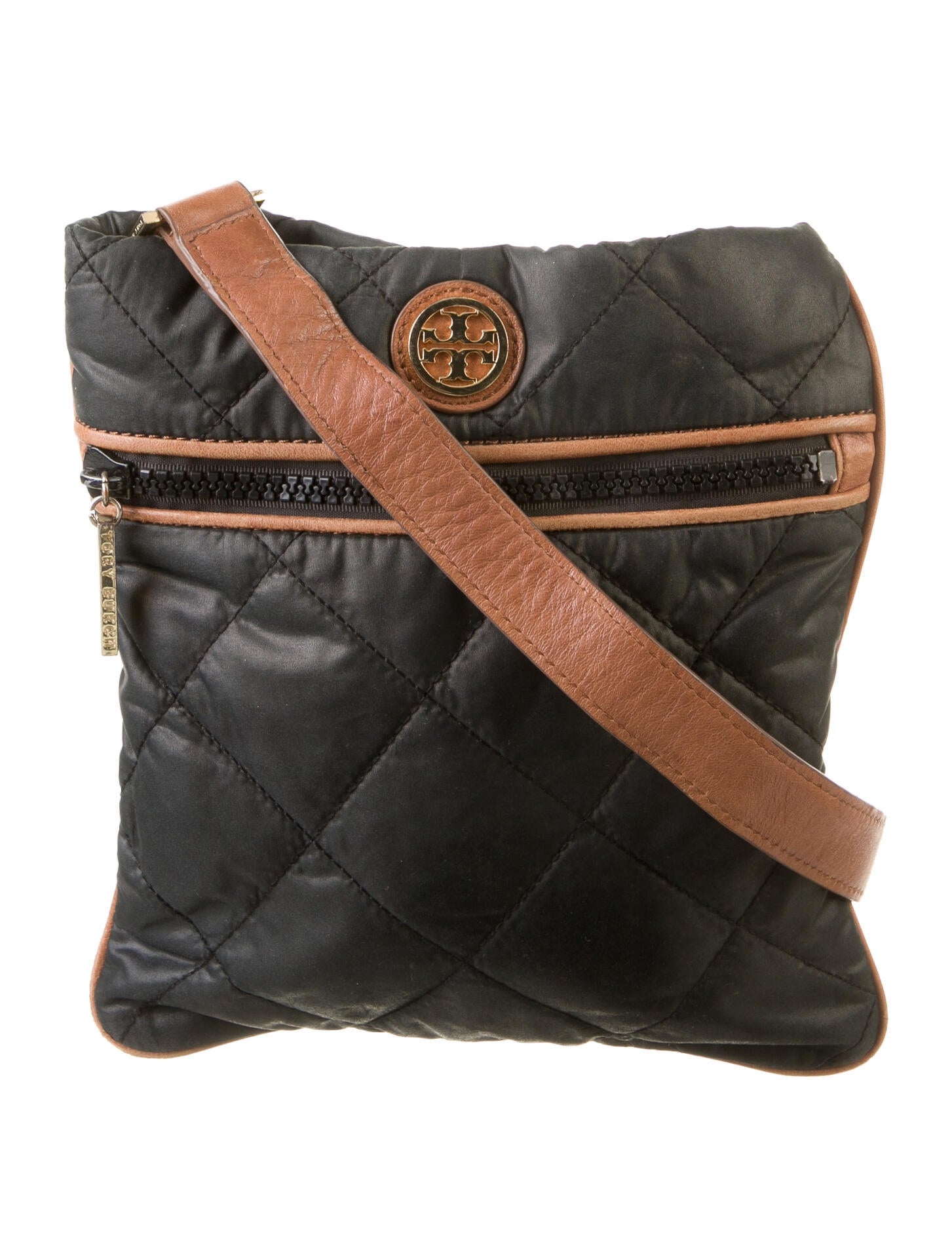 MZ Wallace Nylon LeatherTrimmed Crossbody Bag Black Crossbody Bags