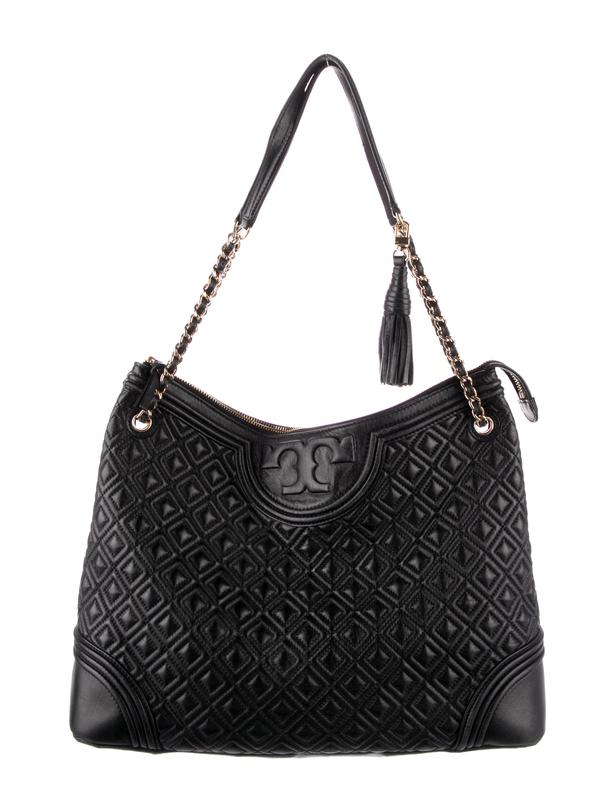 Tory Burch Quilted Leather Shoulder Bag Black Shoulder Bags, Handbags