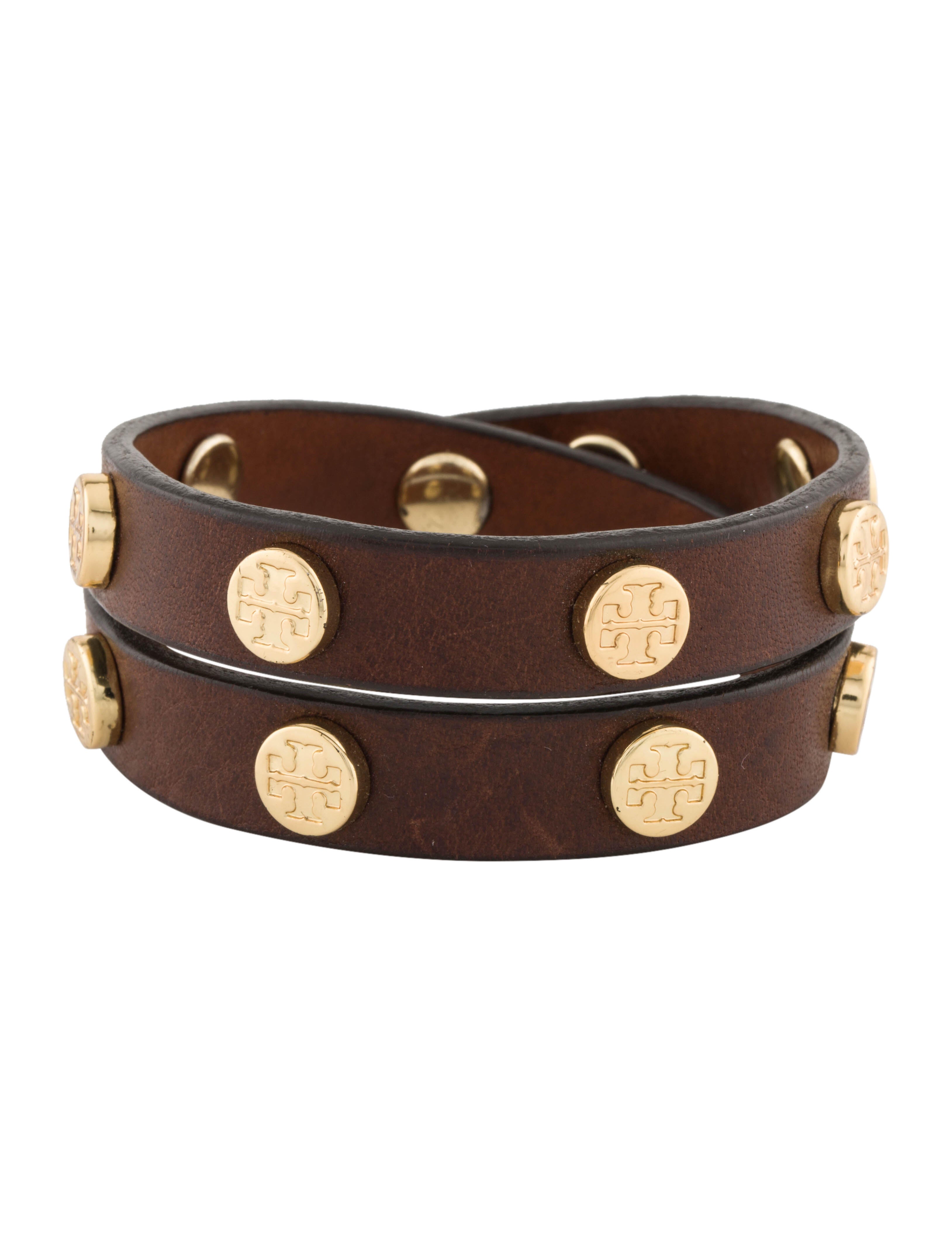 Tory Burch Leather Double Wrap Bracelet Wrap, Bracelets WTO177658