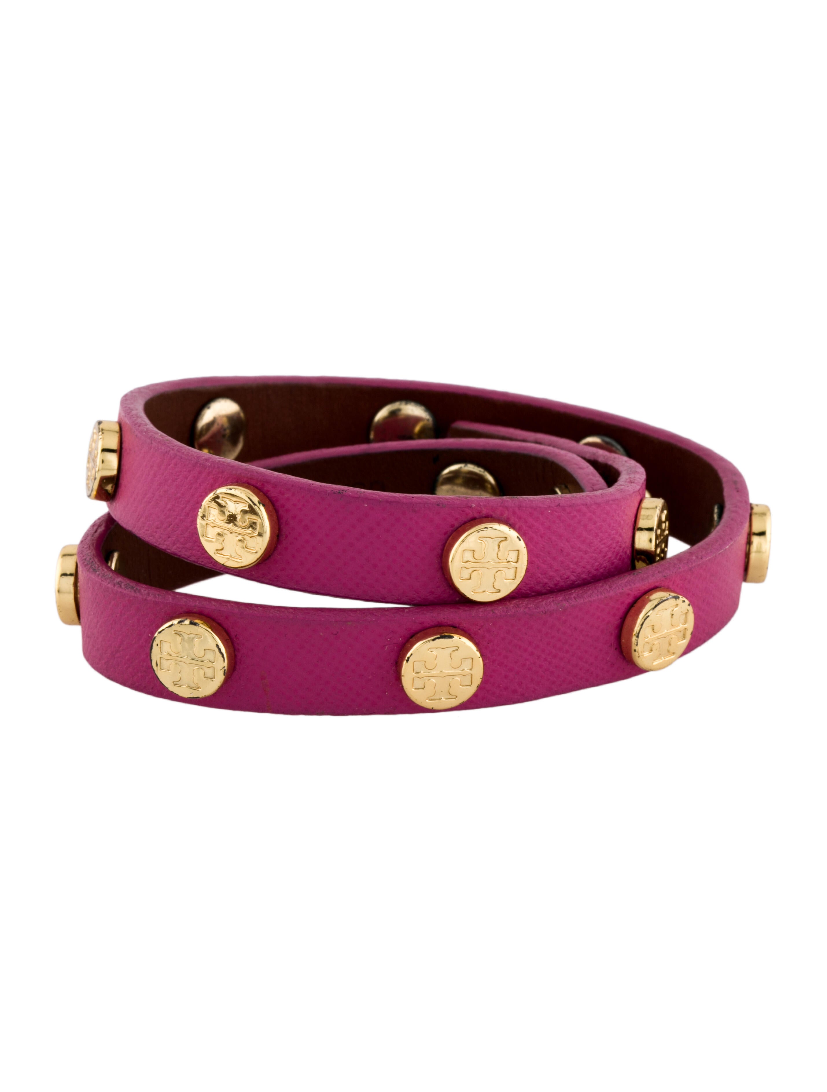 Tory Burch Leather Double Wrap Bracelet Wrap, Bracelets WTO177658