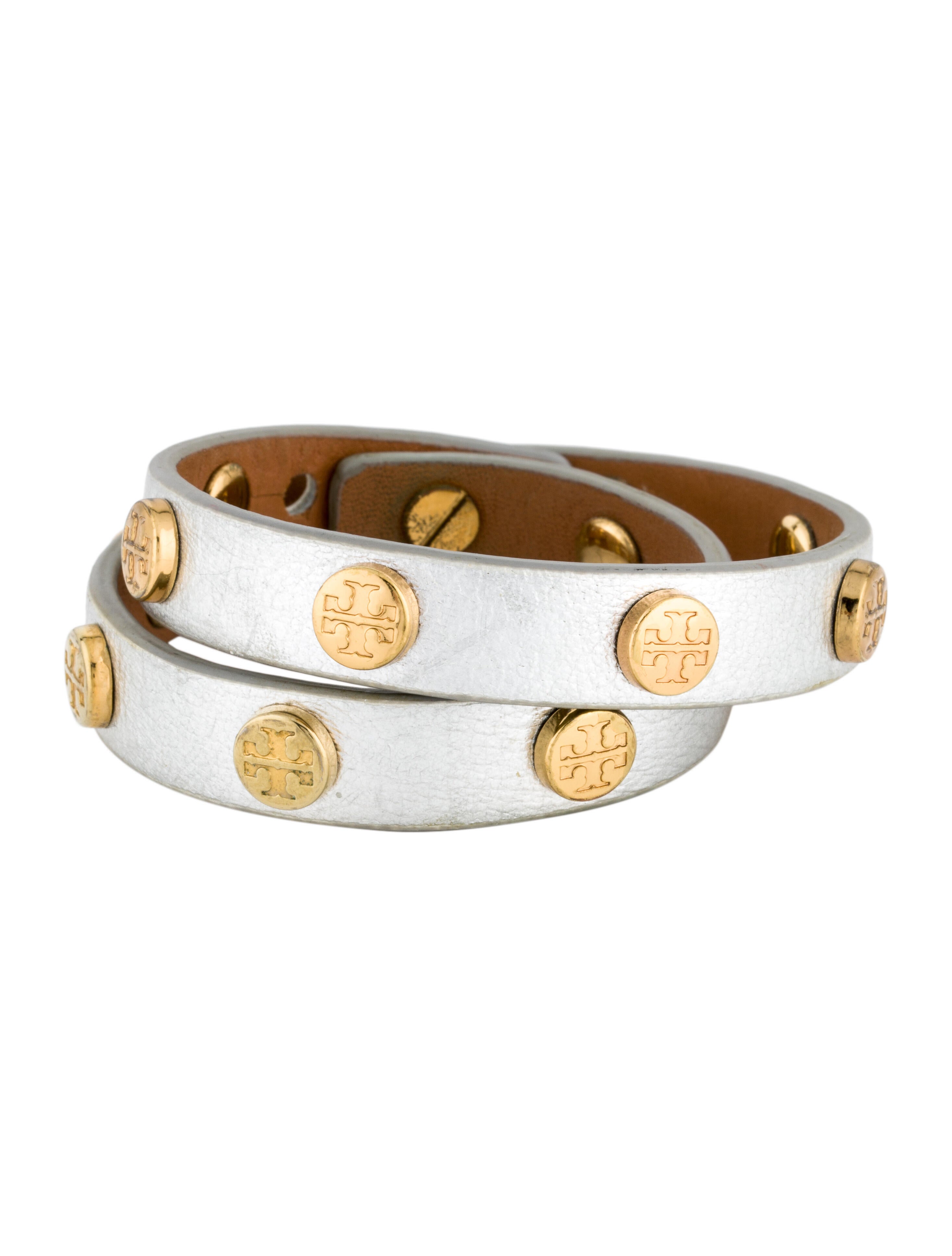 Tory Burch Leather Double Wrap Bracelet Wrap, Bracelets WTO177658