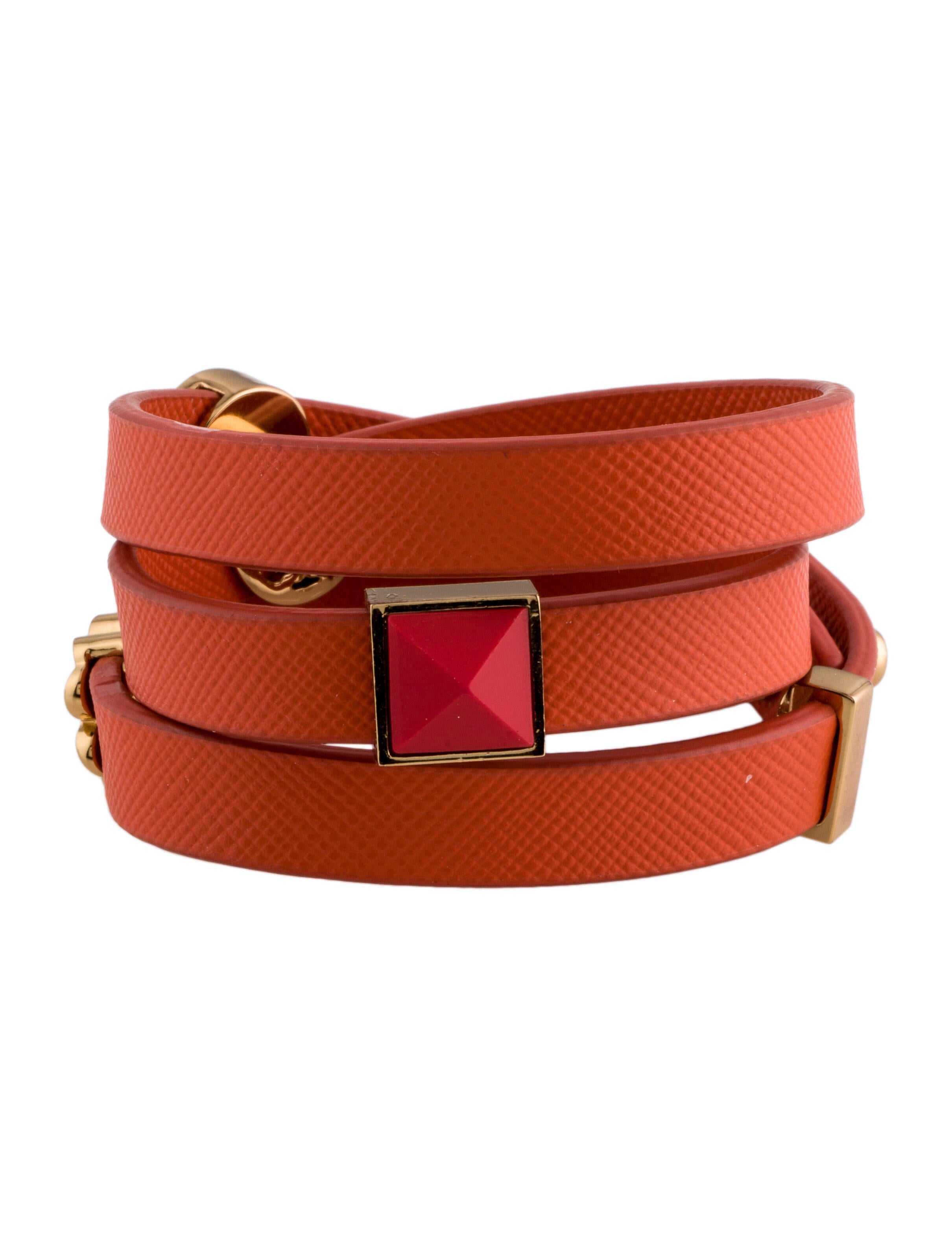 Tory Burch Leather Double Wrap Bracelet Wrap, Bracelets WTO177658