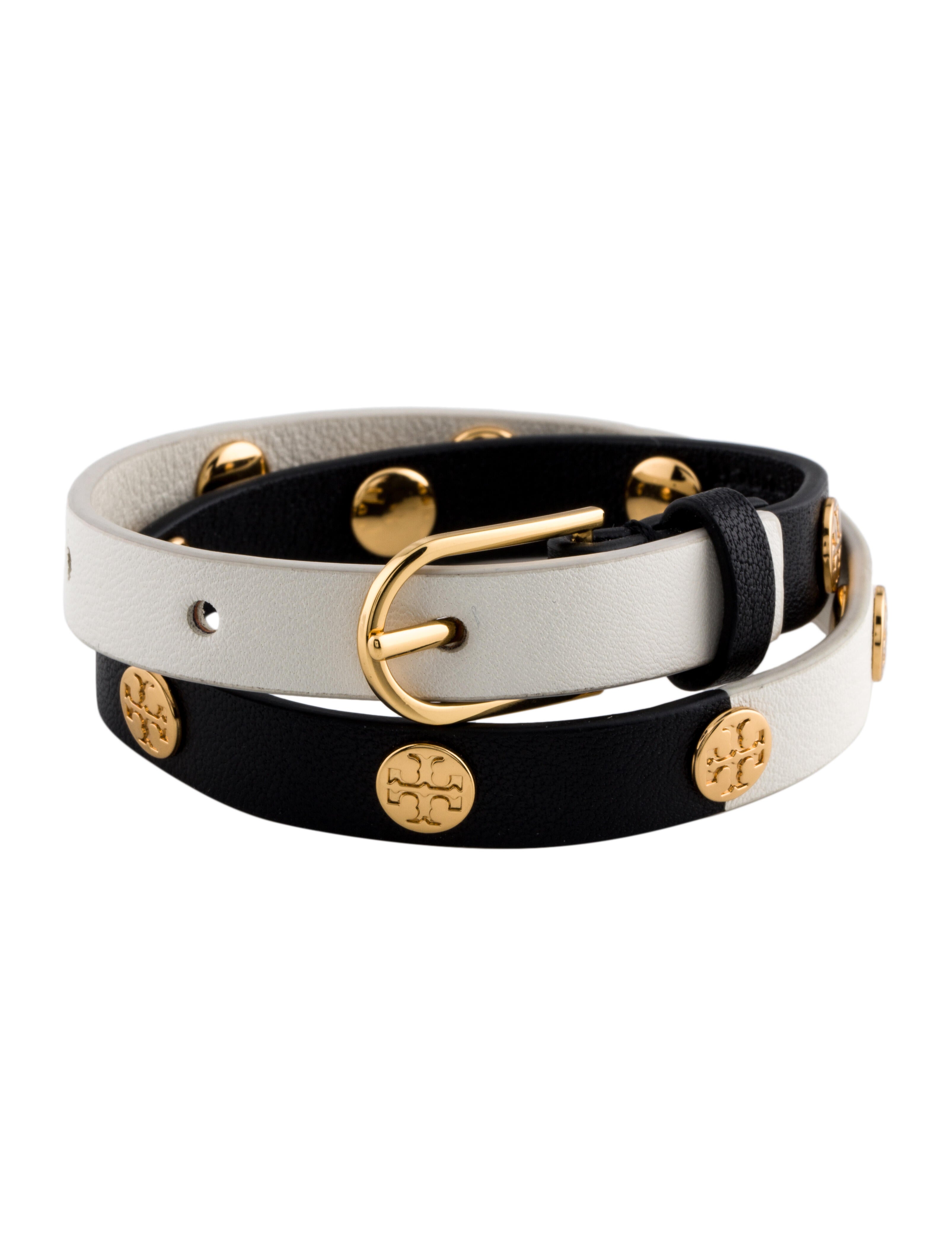 Tory Burch Leather Double Wrap Bracelet Wrap, Bracelets WTO177658