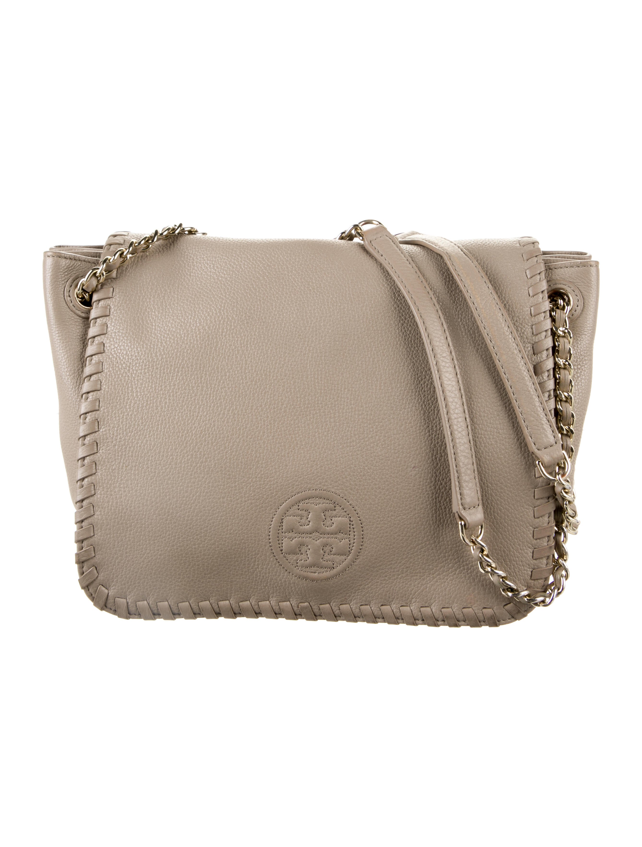 Tory Burch Leather Shoulder Bag Neutrals Shoulder Bags, Handbags
