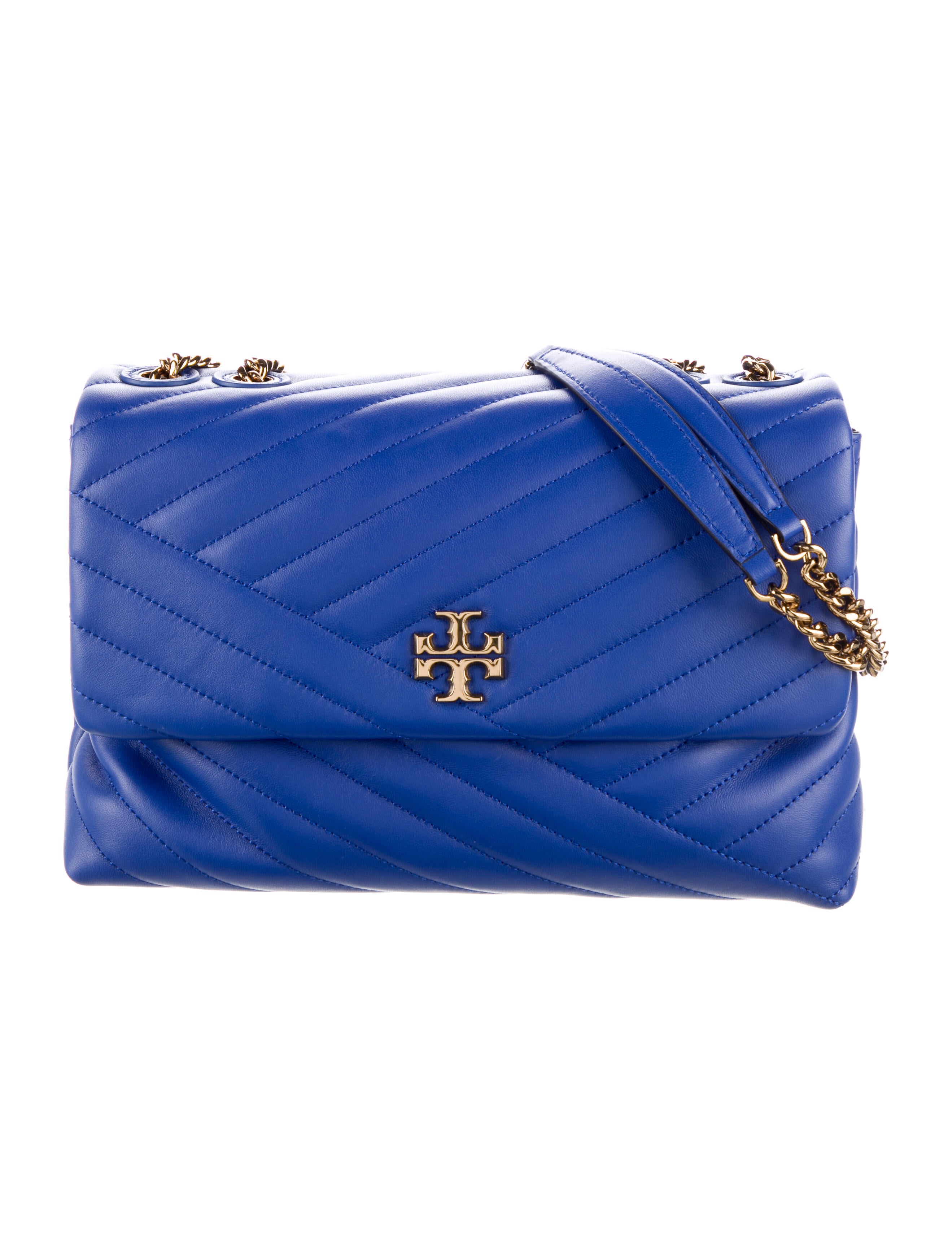 Tory Burch Quilted Leather Shoulder Bag w/Tags Blue Shoulder Bags