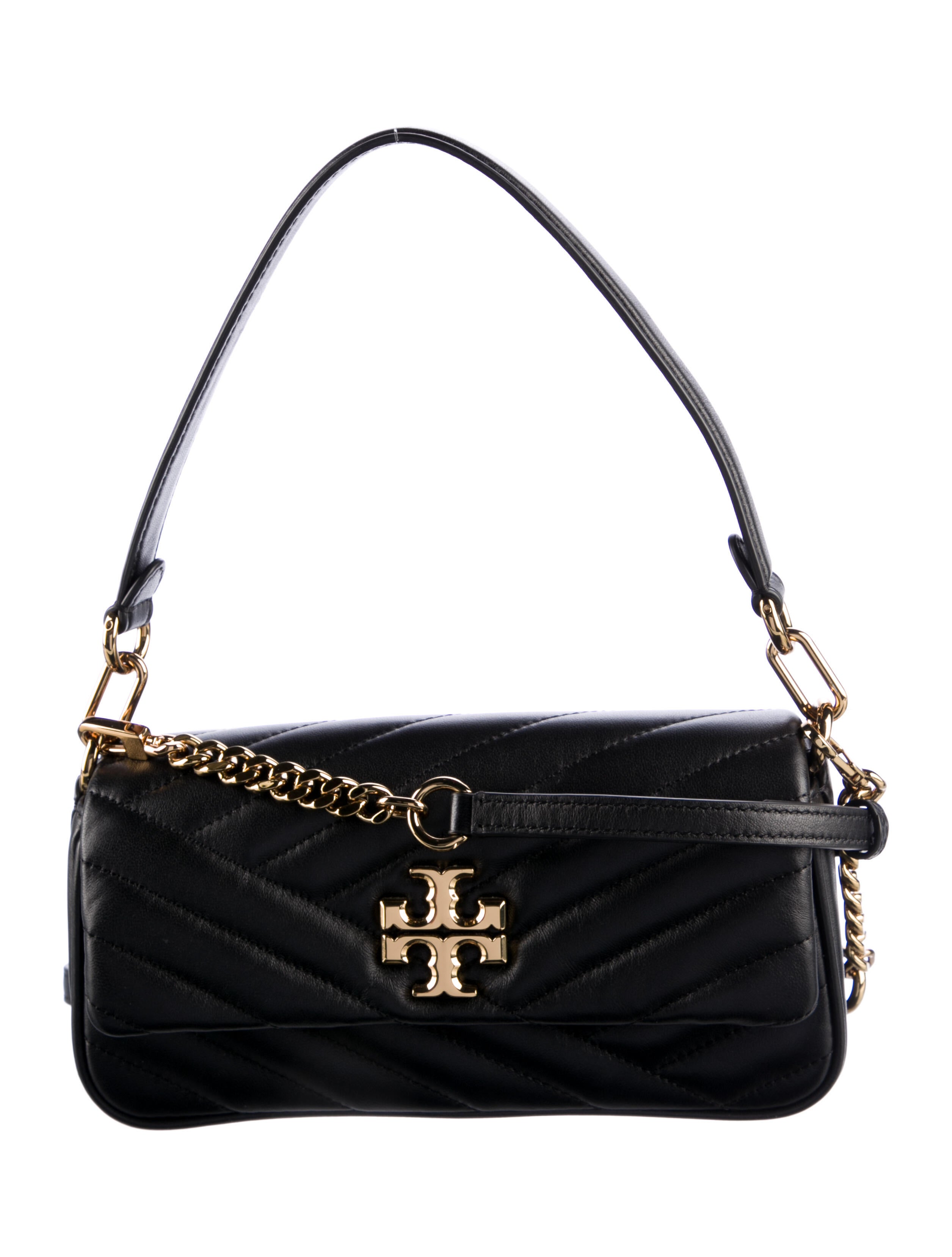Tory Burch Quilted Leather Shoulder Bag Black Shoulder Bags, Handbags
