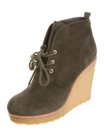 Tory Burch Suede Wedge Booties
