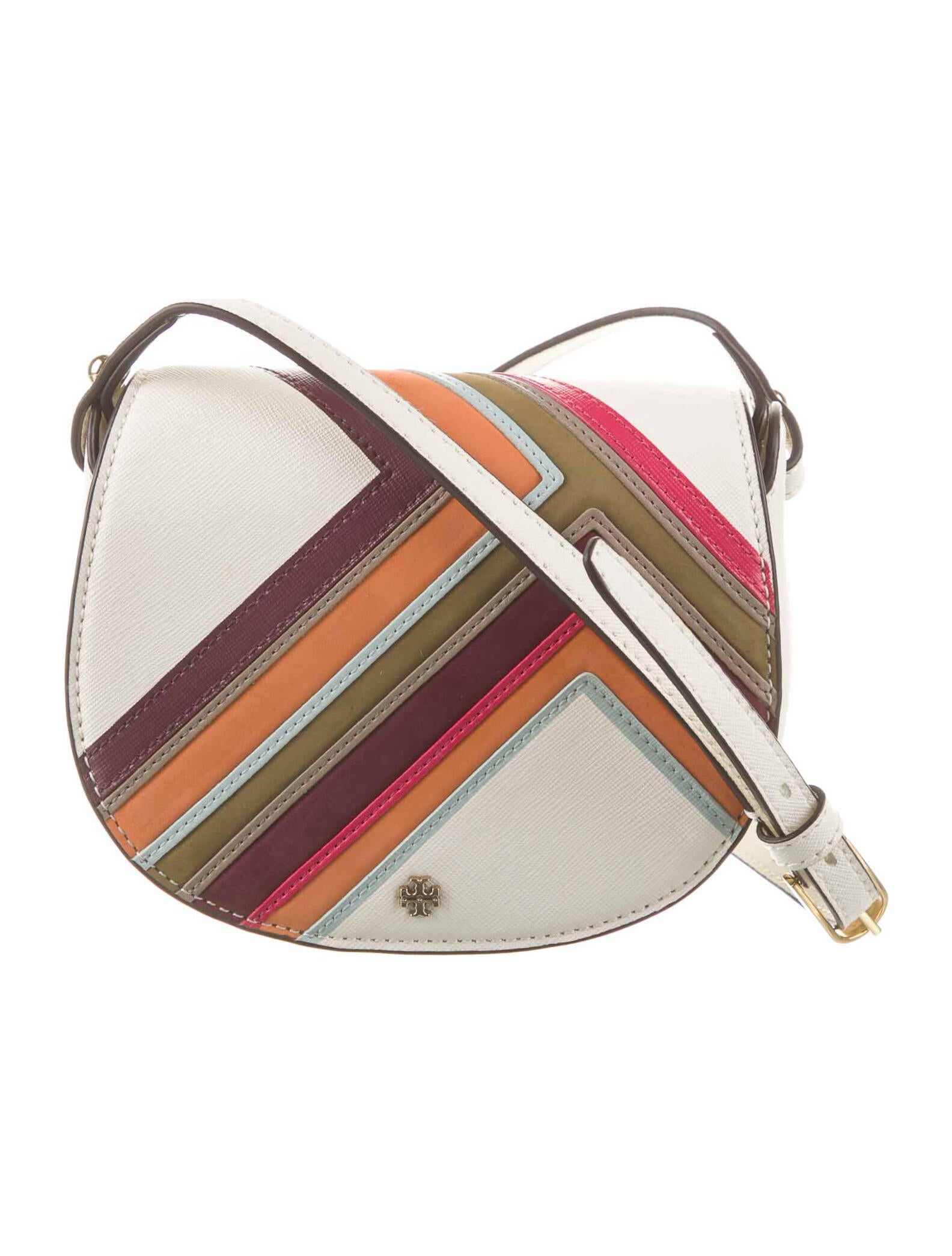 Tory Burch Embossed Leather Crossbody Bag Grey Crossbody Bags