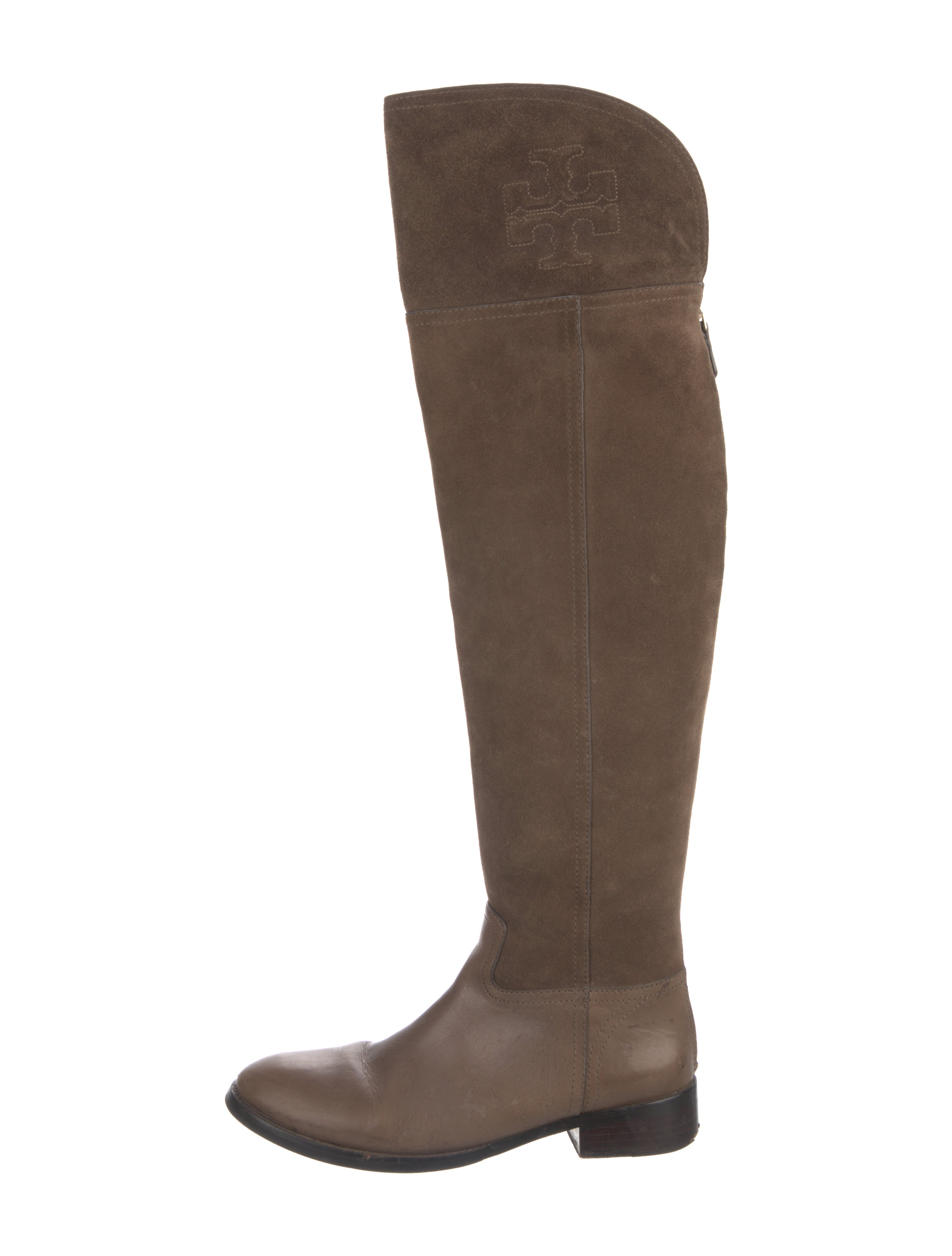Tory Burch Suede Riding Boots