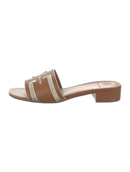 Tory Burch Leather Mesh Accents Slides