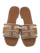 Tory Burch Leather Mesh Accents Slides