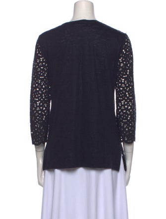 Tory Burch Lace Pattern V-Neck Tunic