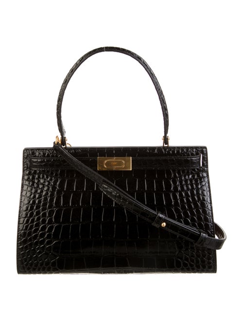 Tory Burch Lee Radziwill Croc Embossed Small Bag