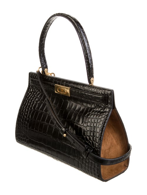 Tory Burch Lee Radziwill Croc Embossed Small Bag