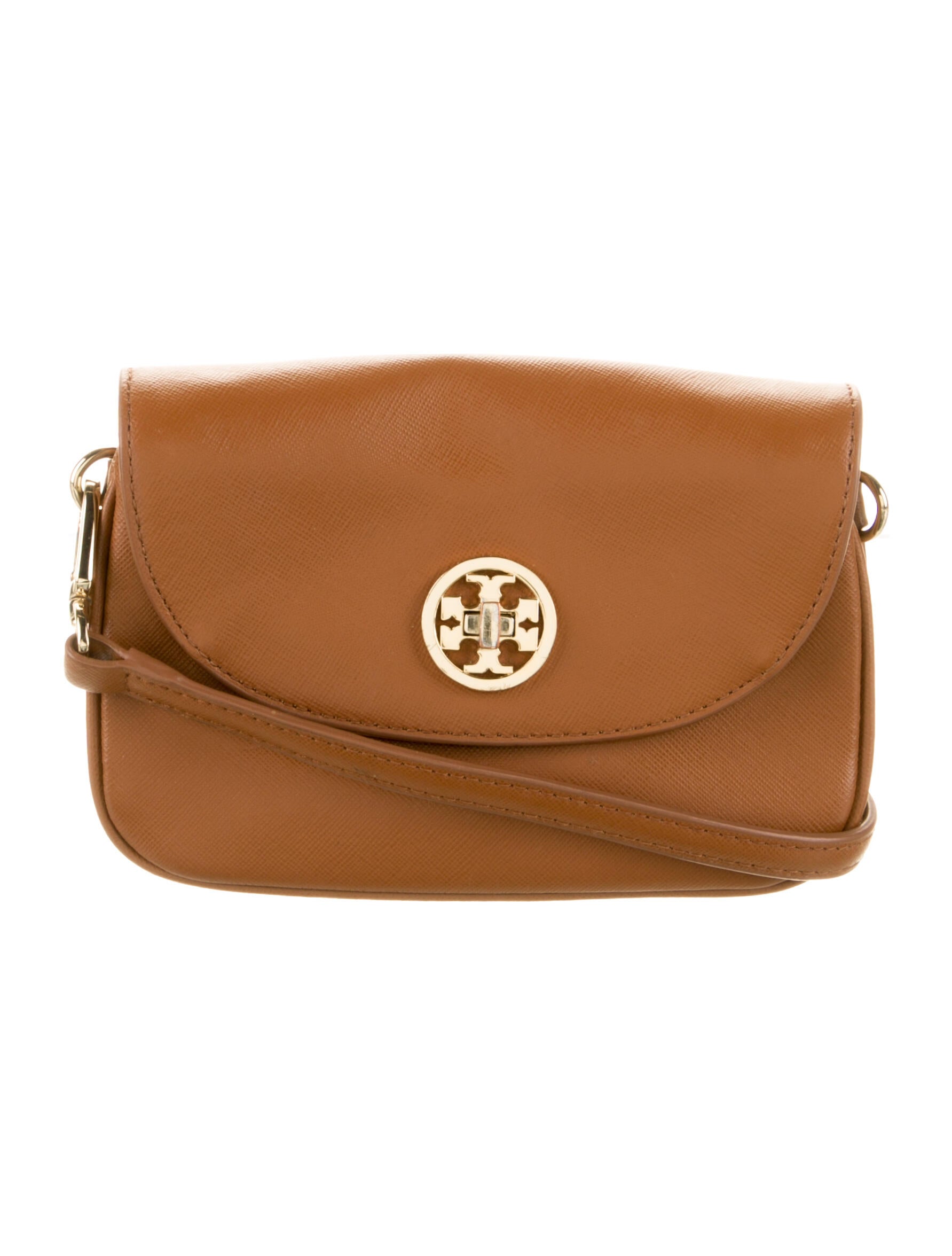 Tory Burch Solid Leather Crossbody Bag Brown Crossbody Bags, Handbags