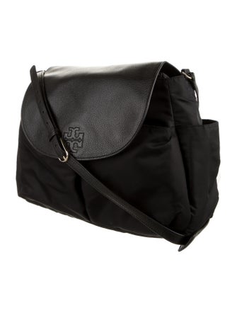 Tory Burch Leather Trim Nylon Crossbody Bag