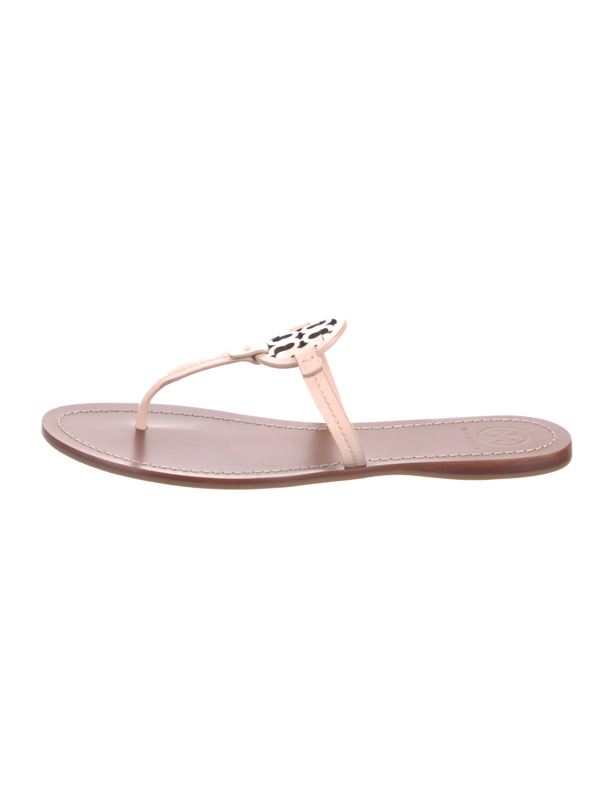 Tory Burch Leather Flip Flops Pink Sandals, Shoes WTO552310 The