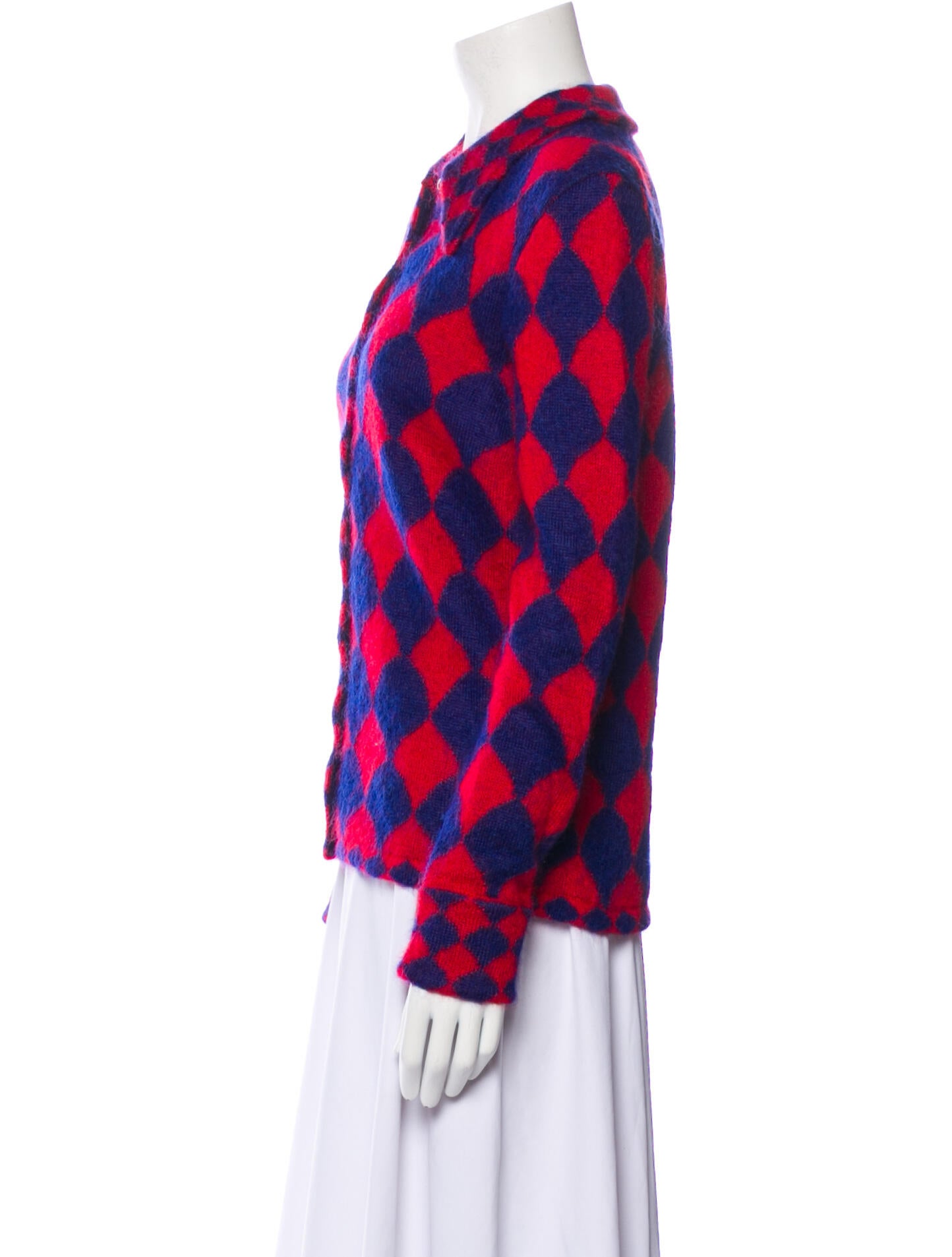 Tory Burch Mohair Plaid Print Sweater
