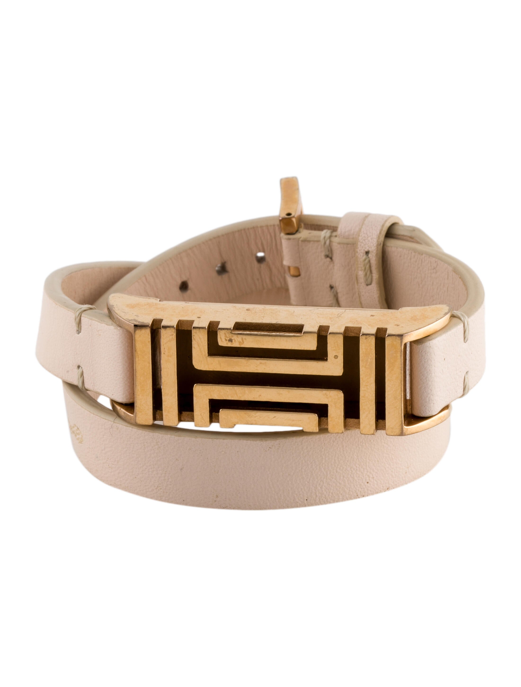 Tory Burch x FitBit Double Wrap Bracelet Pink, GoldTone Metal Wrap