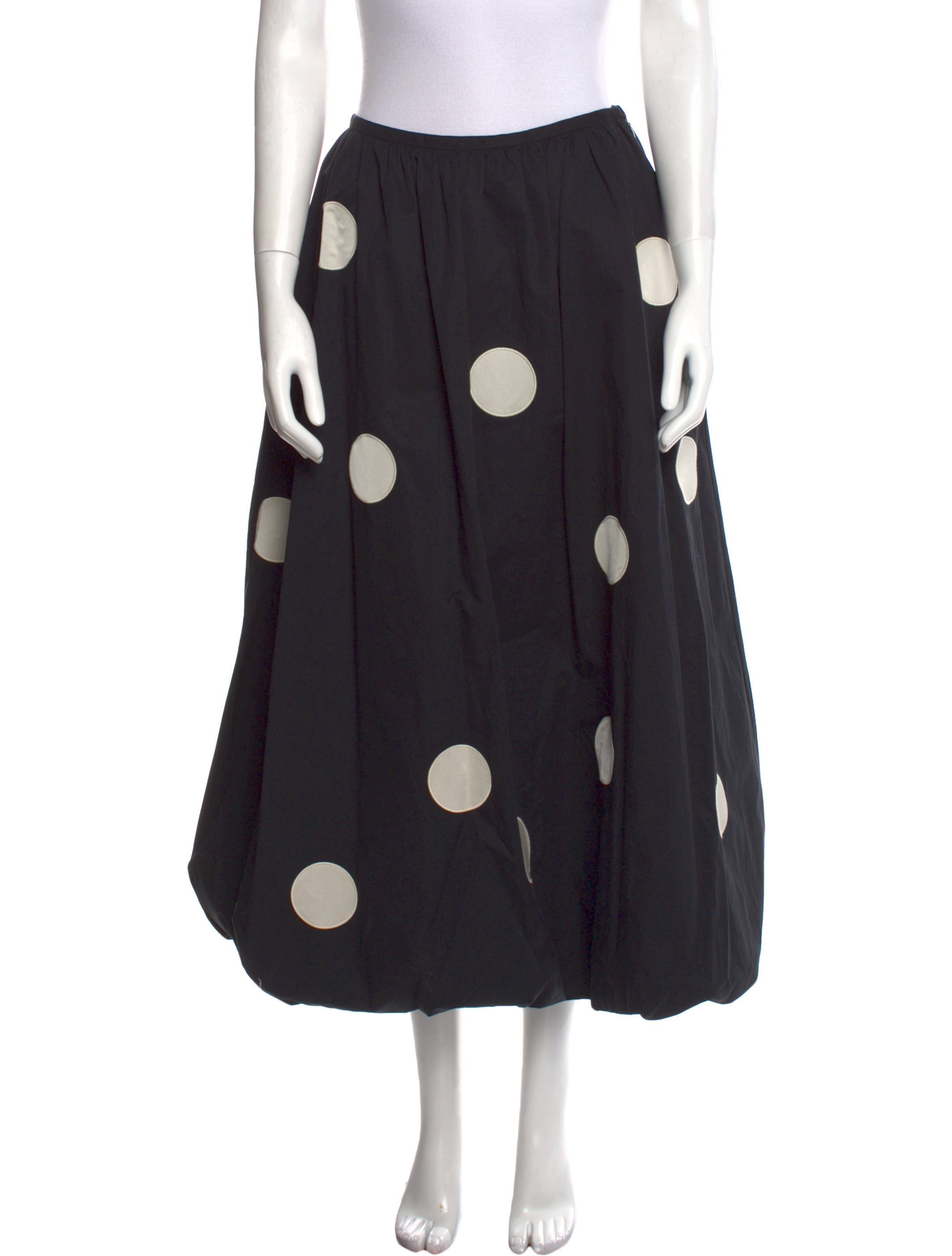 【hitomipom】 meltthelady skirt Tory Burch Polka Dot Print Midi Length Skirt - Black Skirts