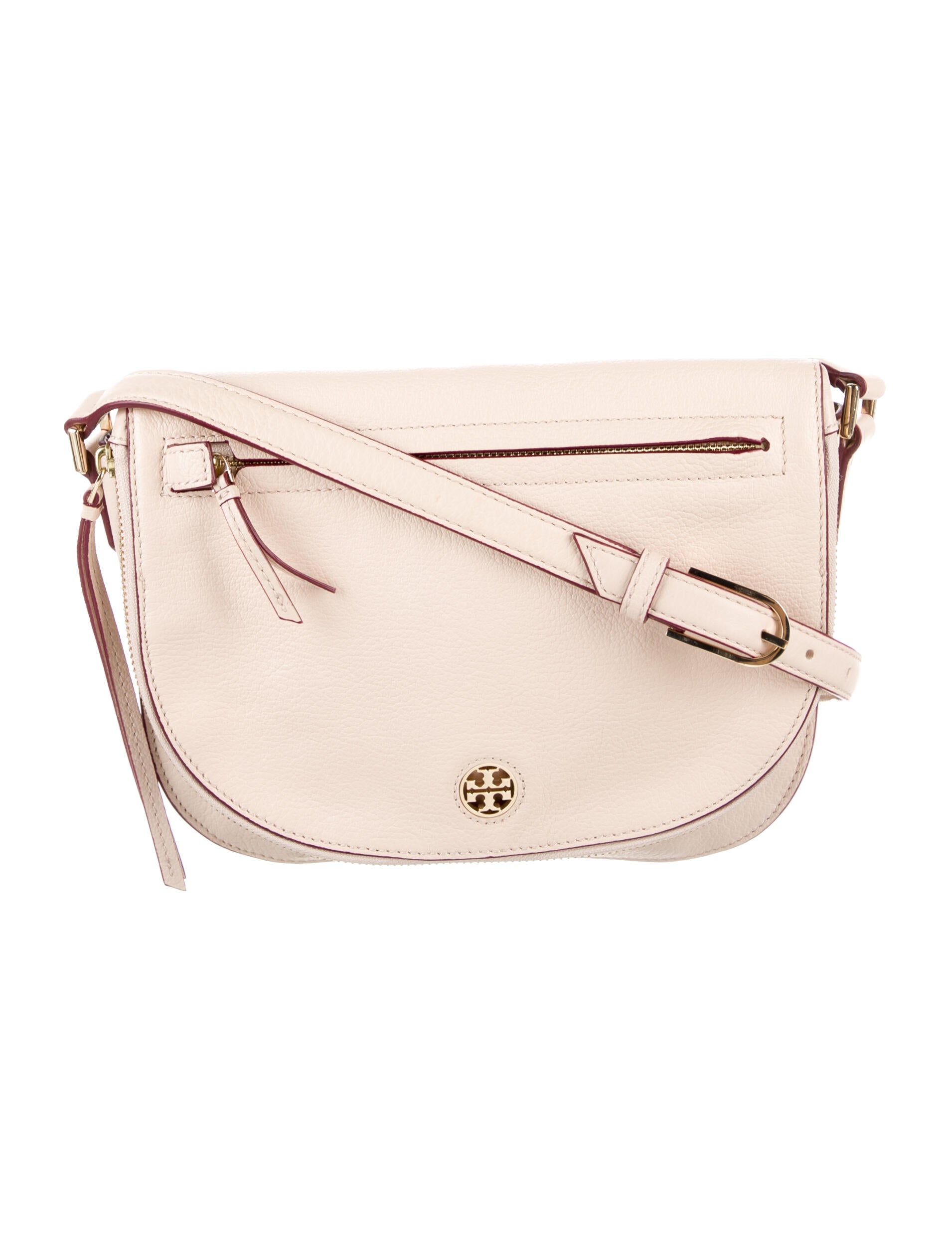Tory Burch Grained Leather Crossbody Bag Neutrals Crossbody Bags