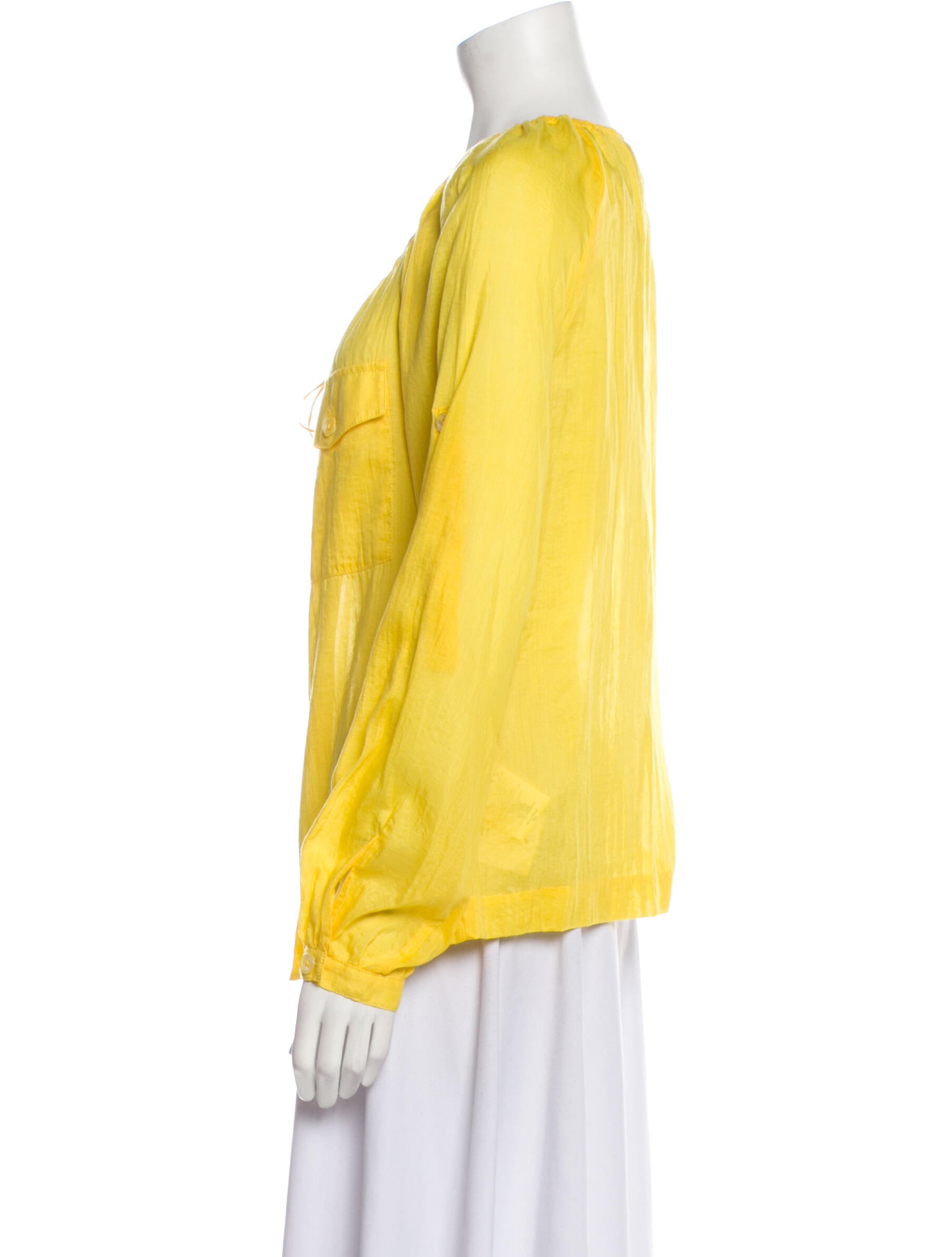 Tory Burch V-Neck Long Sleeve Blouse