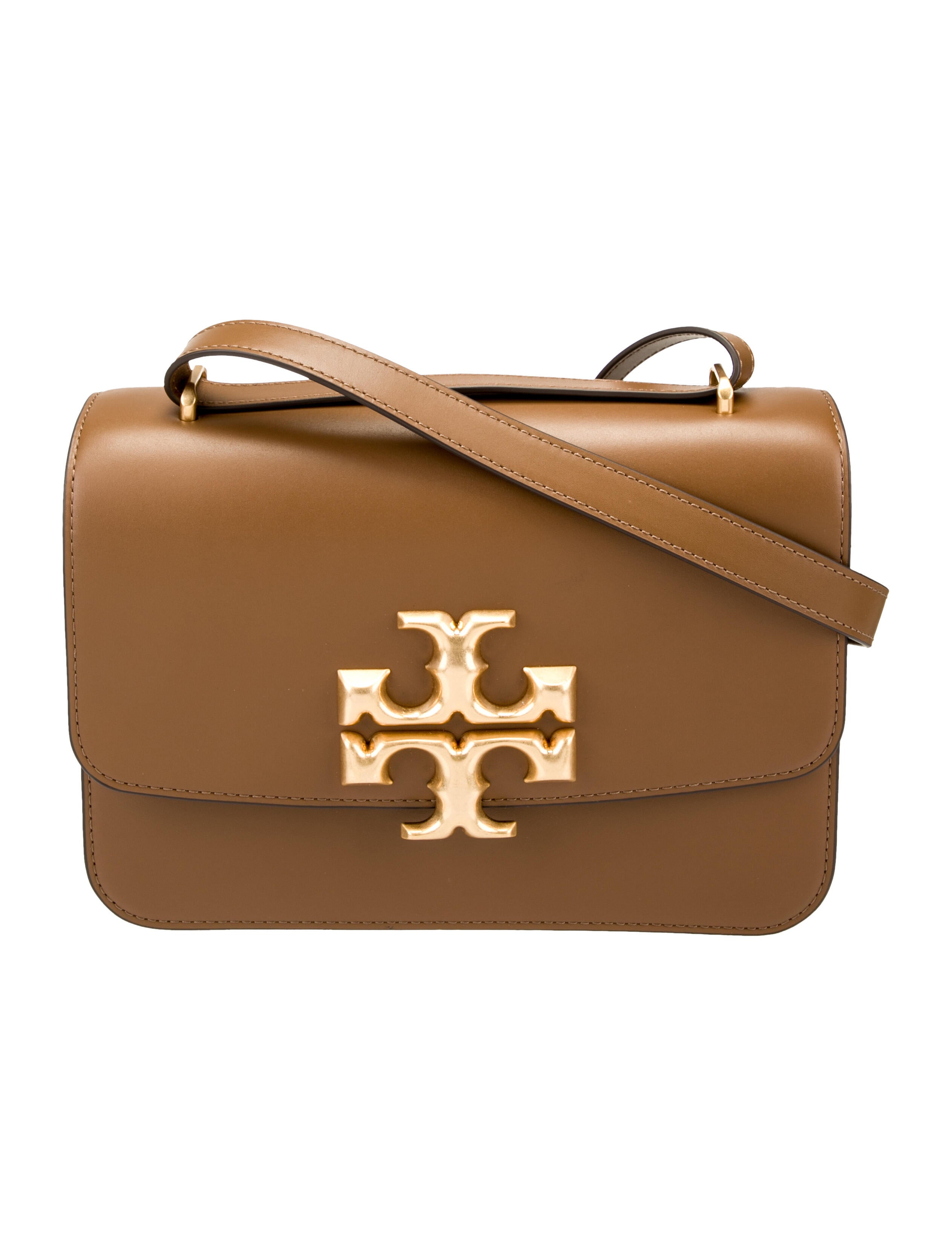 Tory Burch Leather Eleanor Crossbody Bag Brown Crossbody Bags