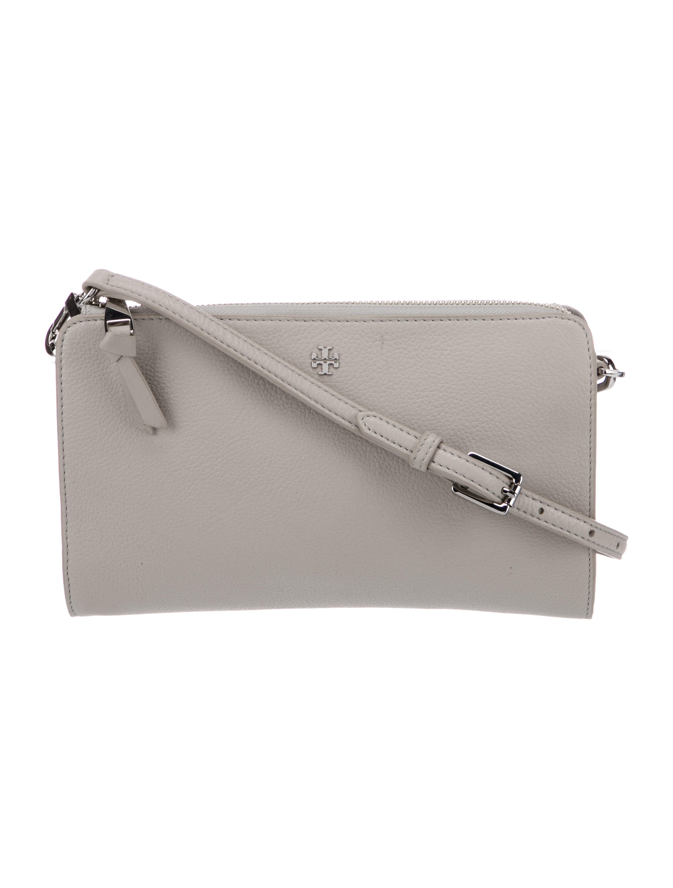 Tory Burch Textured Leather Crossbody Bag Grey Crossbody Bags, Handbags WTO577505 The RealReal