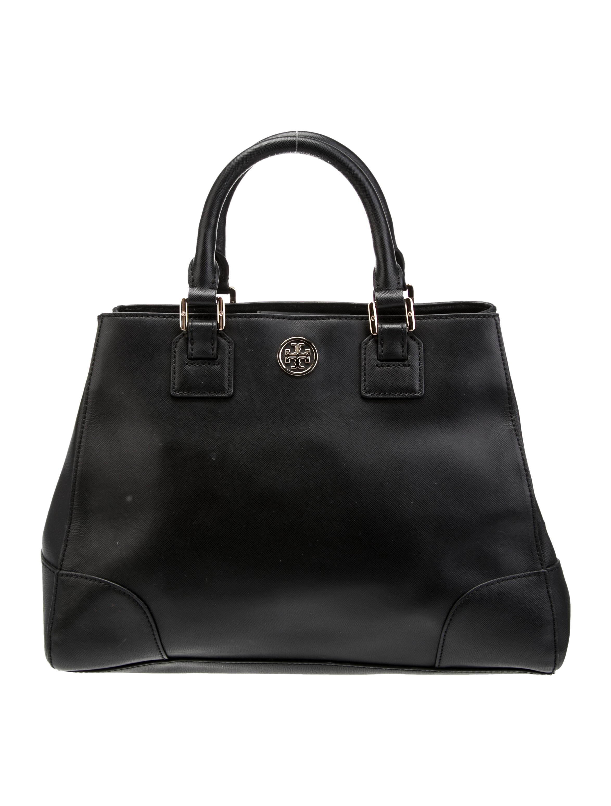 Tory Burch Coated Canvas Handle Bag Black Handle Bags, Handbags