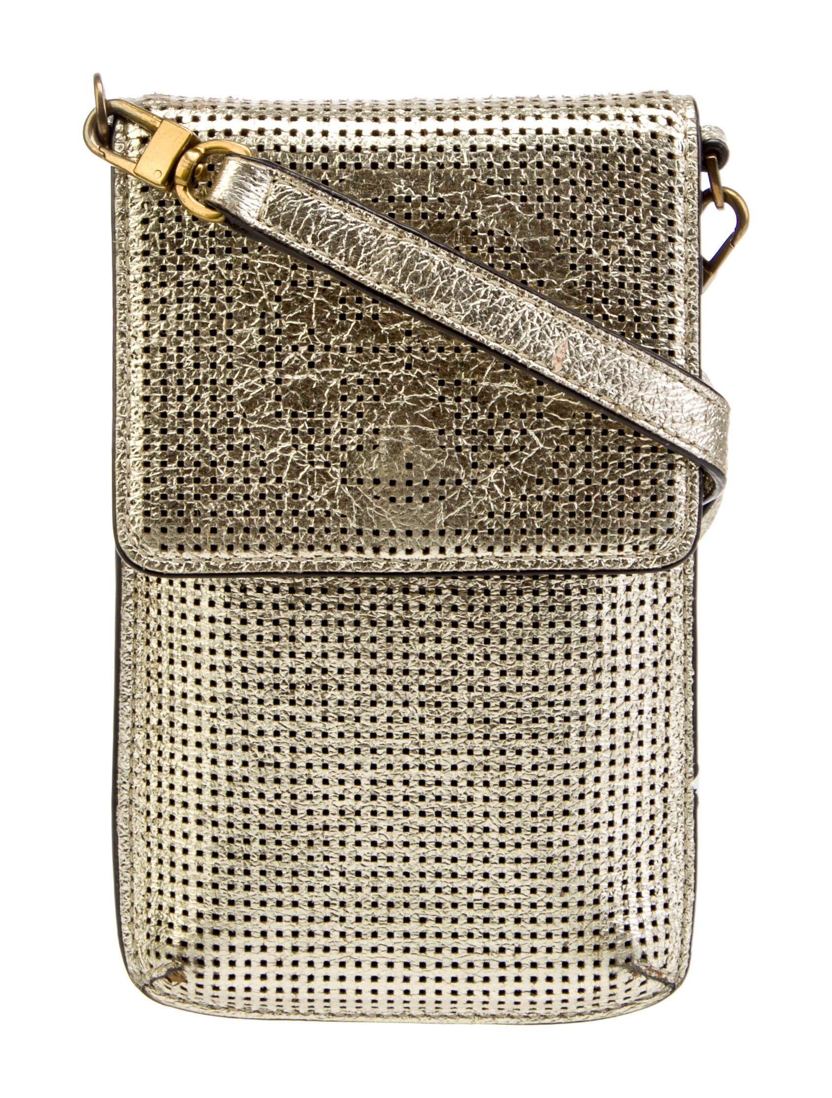Tory Burch Leather Phone Crossbody Bag Gold Crossbody Bags, Handbags
