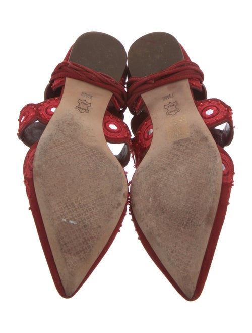 Tory Burch Suede Embroidered Accent Flats