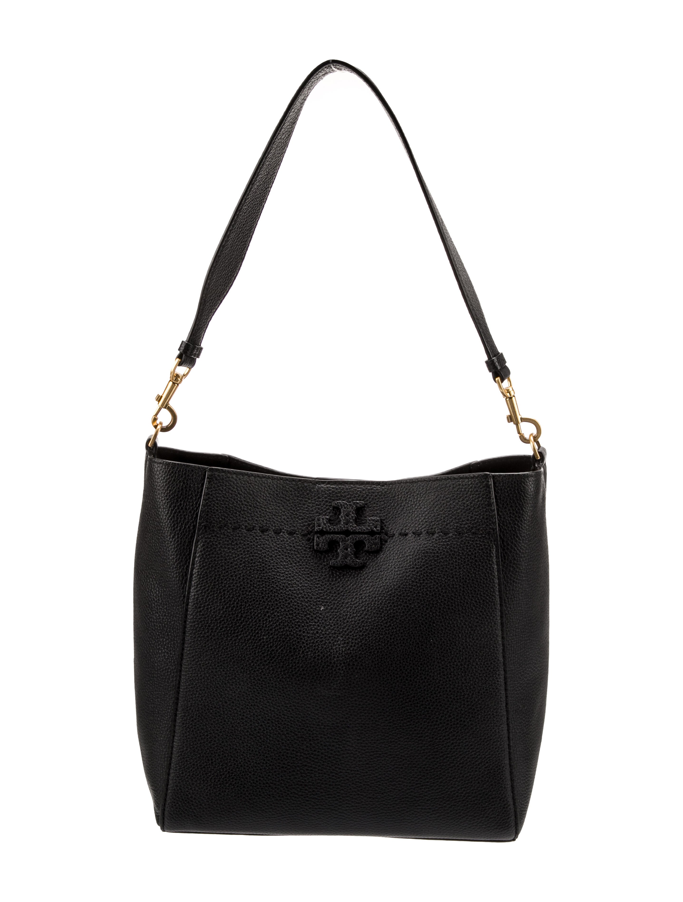 Tory Burch Grained Leather Shoulder Bag Black Shoulder Bags, Handbags