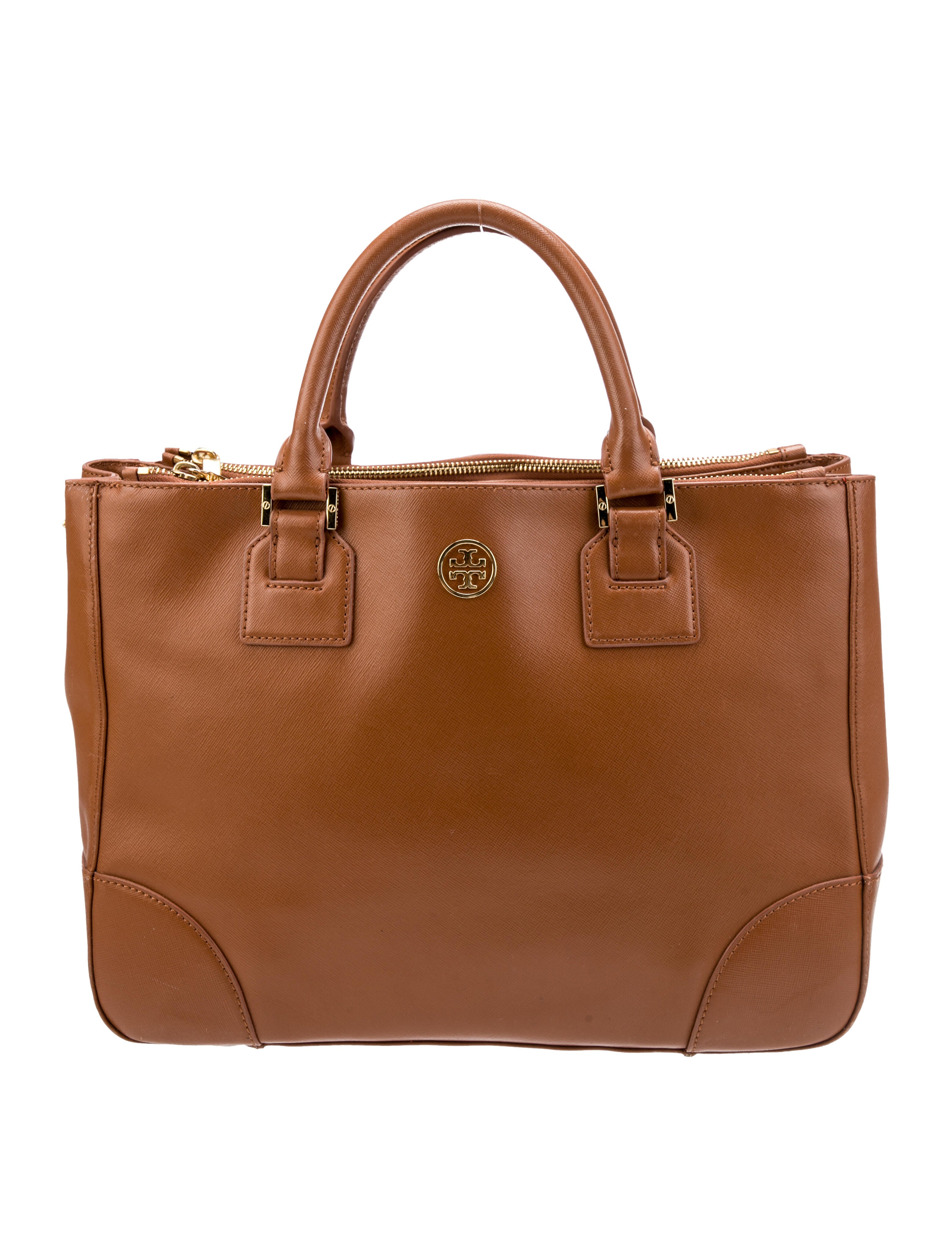 Tory Burch Medium Leather Handle Bag Brown Handle Bags, Handbags