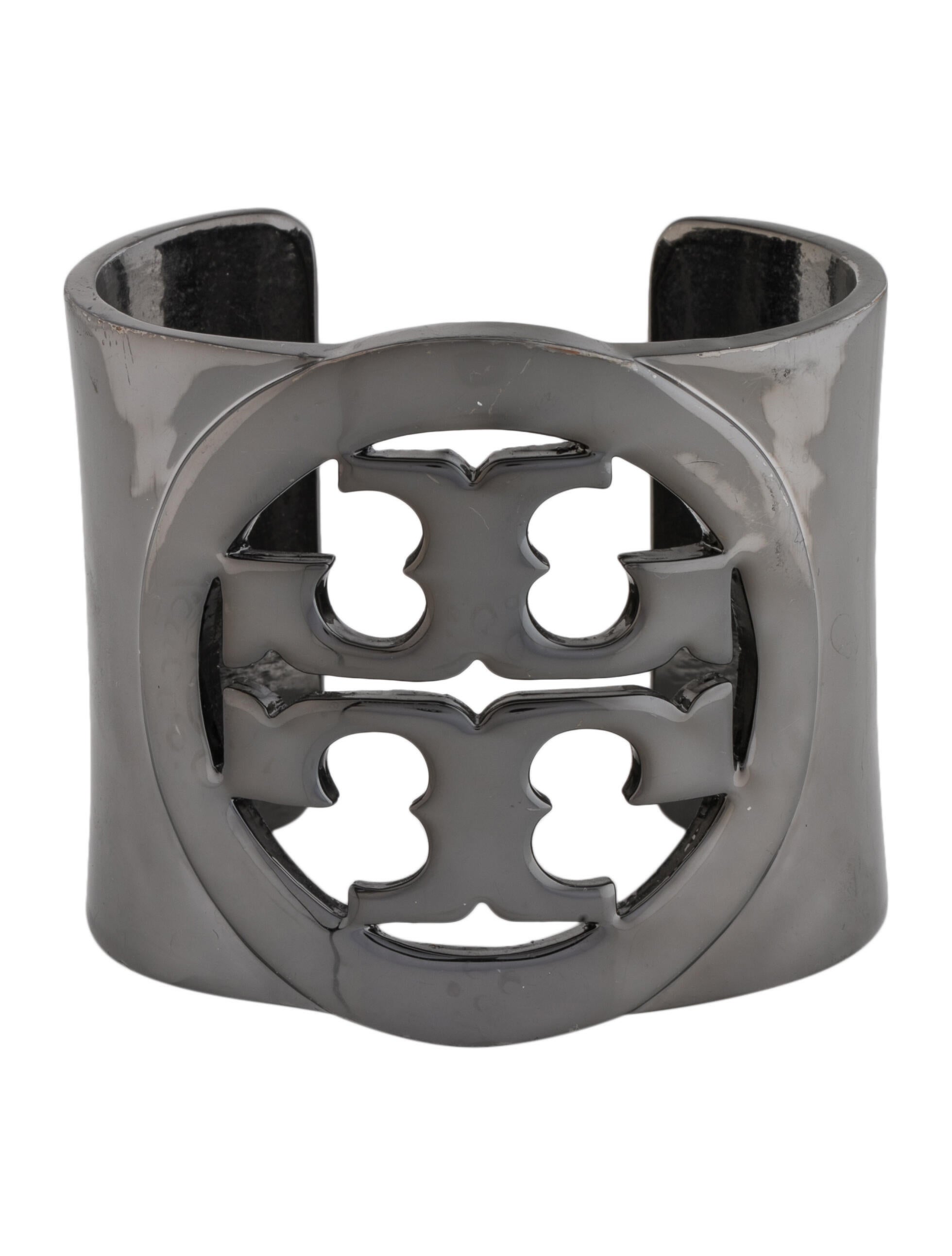 Tory Burch Wide Logo Cuff Bracelet