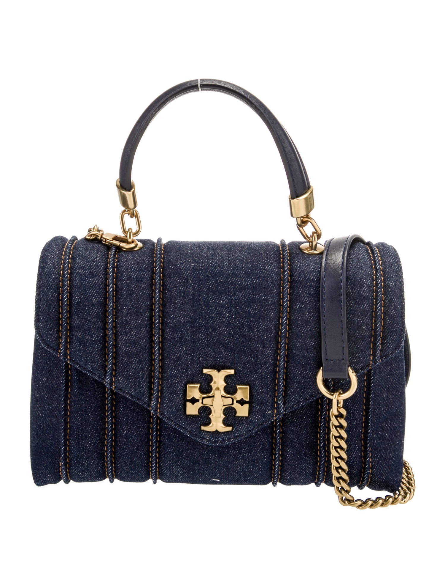 ショルダーバッグ・ポシェット TORY BURCH Woman Shoulder bag Blue 164828 400 Fleming Soft Denim Hobo Bag: Women's Designer Hobo Bags