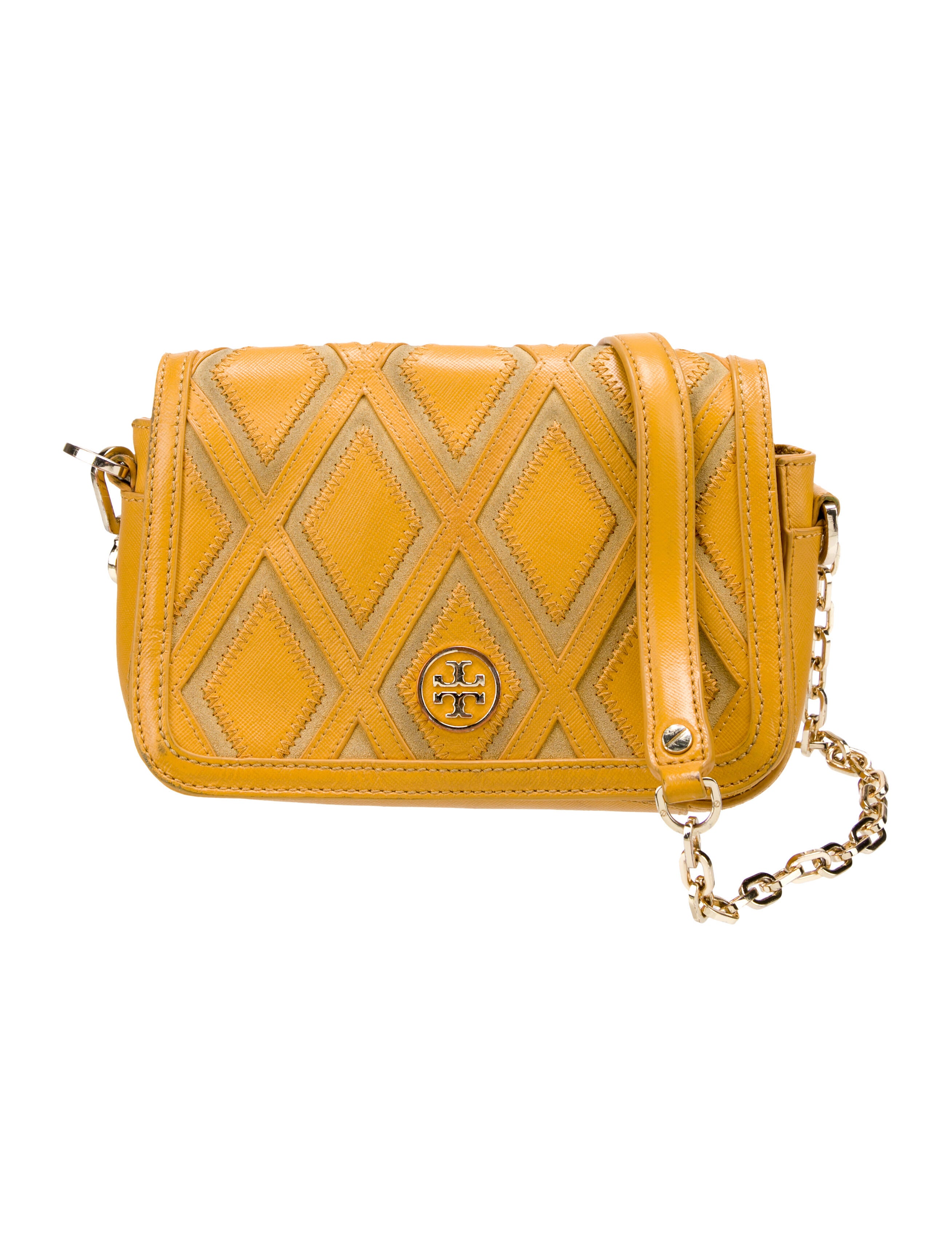Tory Burch Quilted Leather Crossbody Bag Brown Crossbody Bags