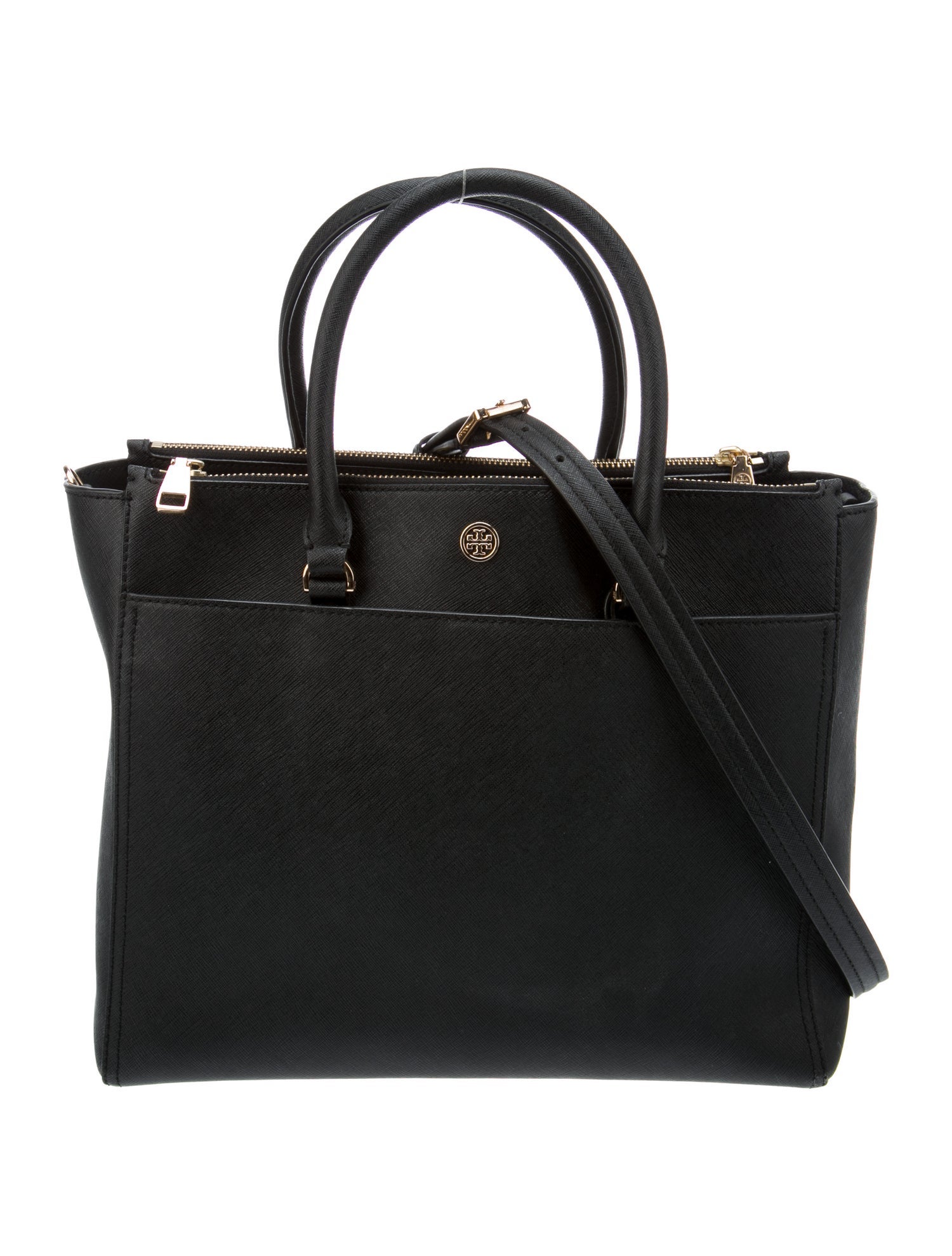 Tory Burch Medium Leather Shoulder Bag Black Shoulder Bags, Handbags