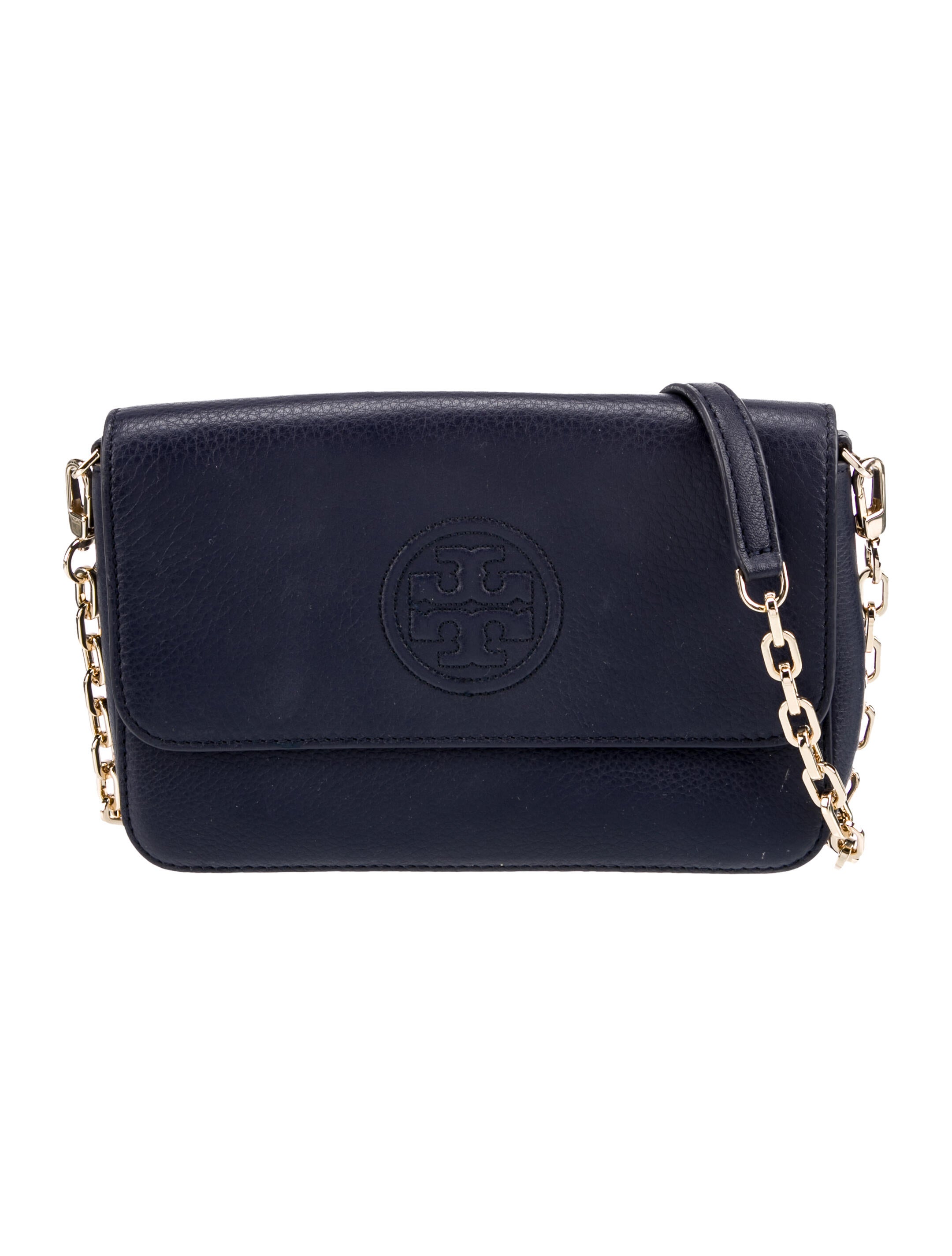 Tory Burch Leather Chain Crossbody Bag Blue Crossbody Bags, Handbags