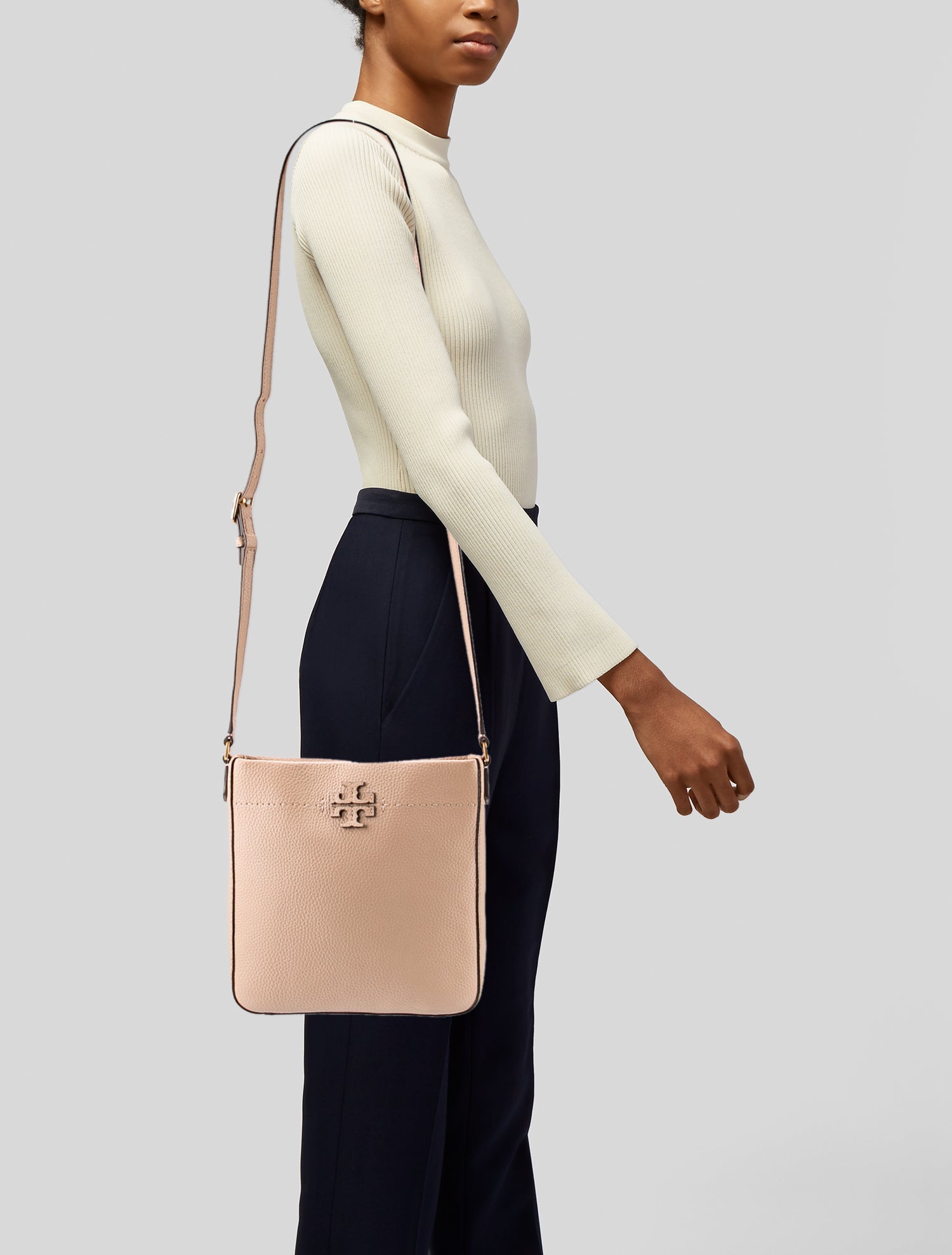 Tory Burch Logo Leather Crossbody Bag