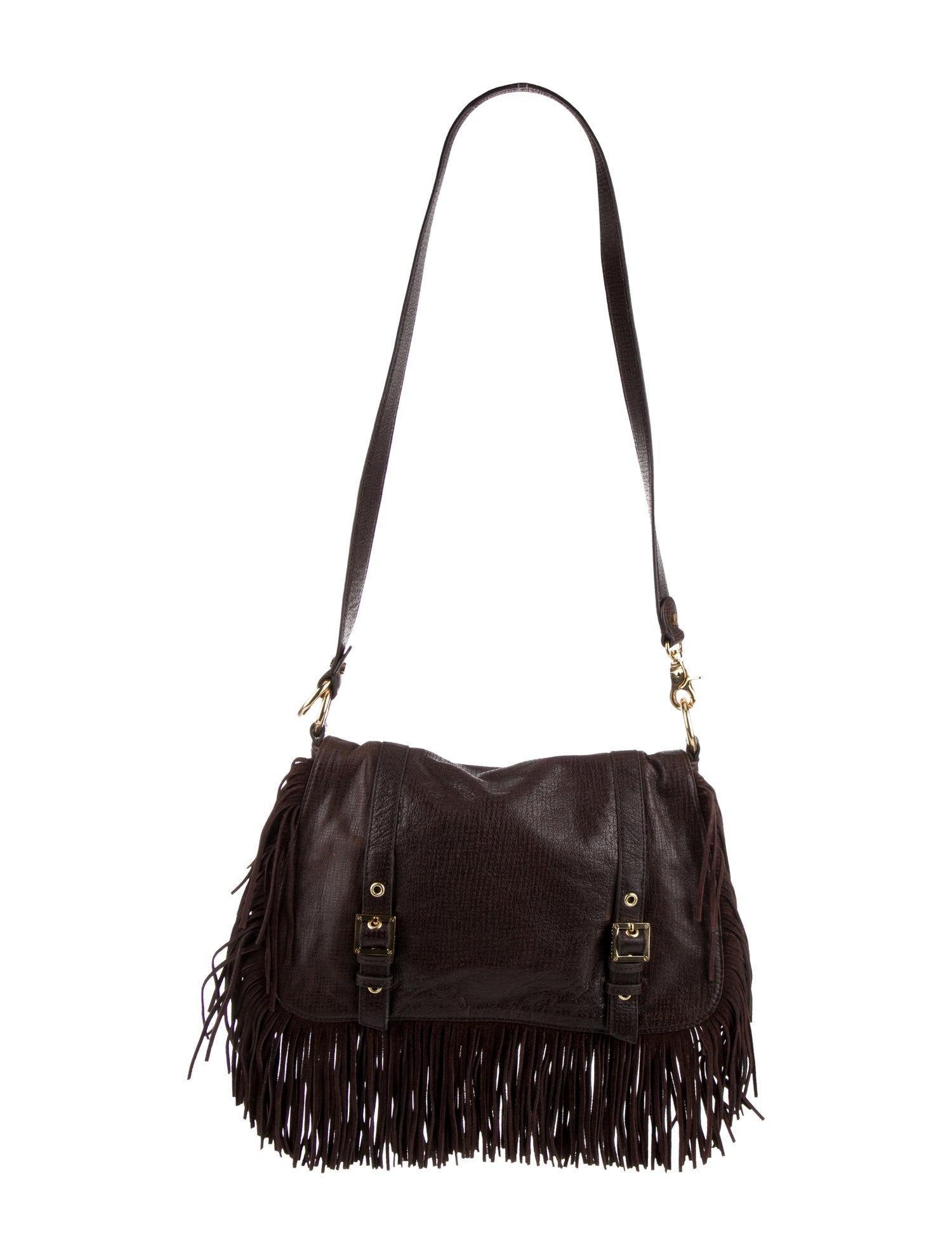 Tory Burch Leather Fringed Crossbody Bag Brown Crossbody Bags, Handbags WTO612213 The RealReal