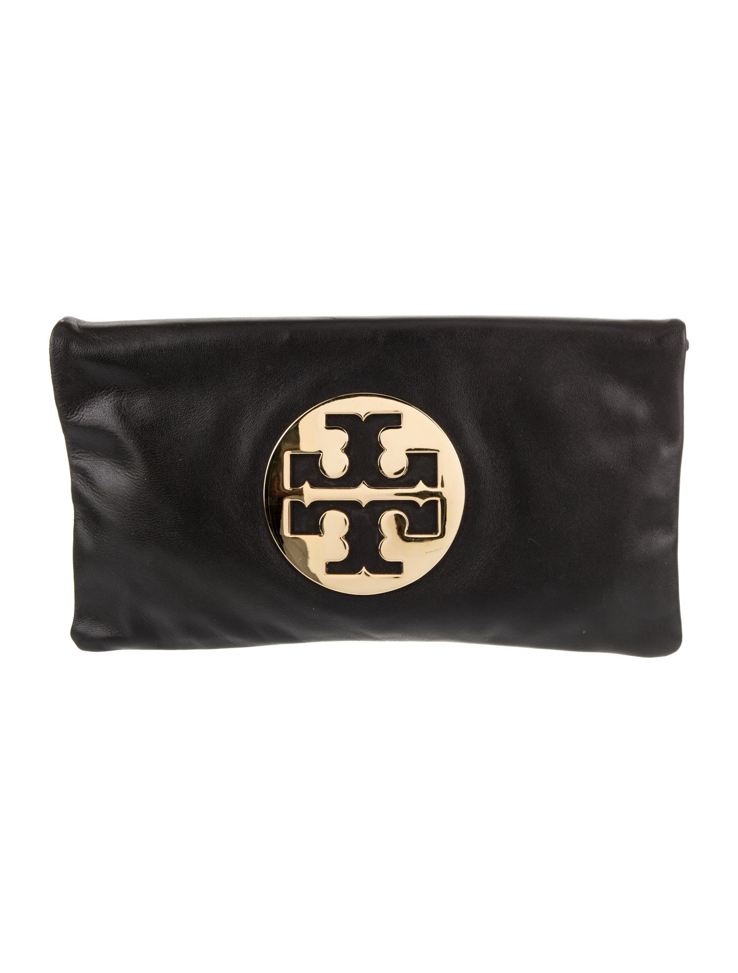 Tory Burch Leather Clutch Black Clutches, Handbags WTO613614 The