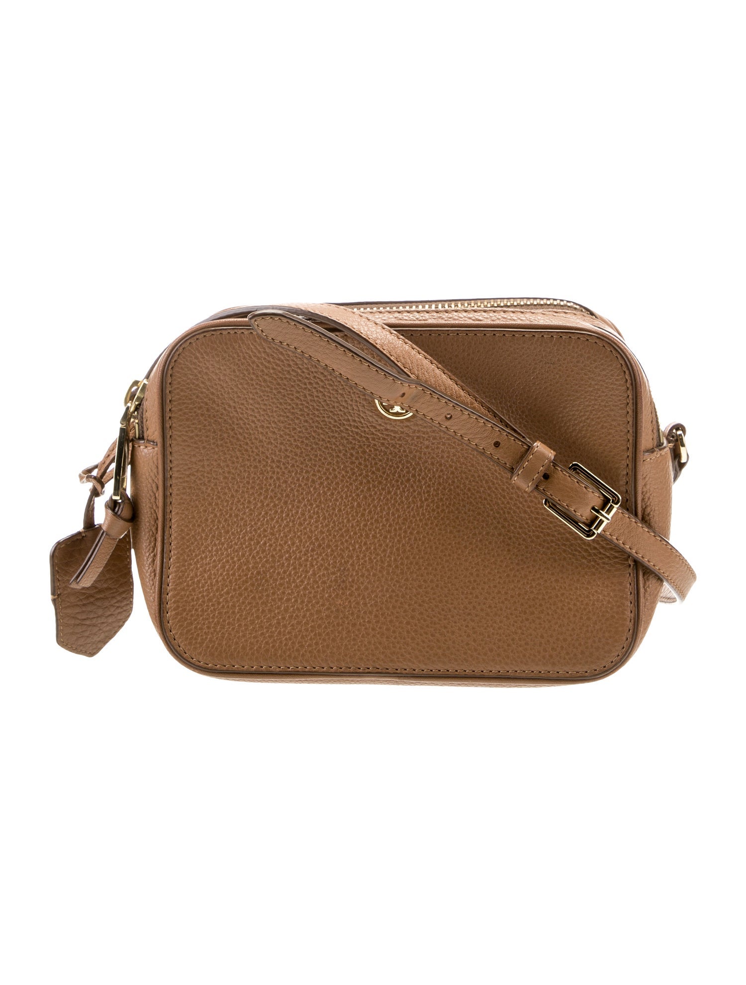 Tory Burch Solid Leather Crossbody Bag Brown Crossbody Bags, Handbags